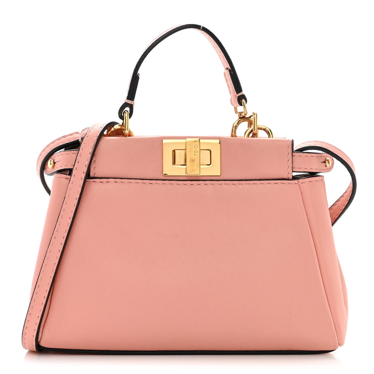Shiny Nappa Micro Peekaboo Iconic Satchel Pink