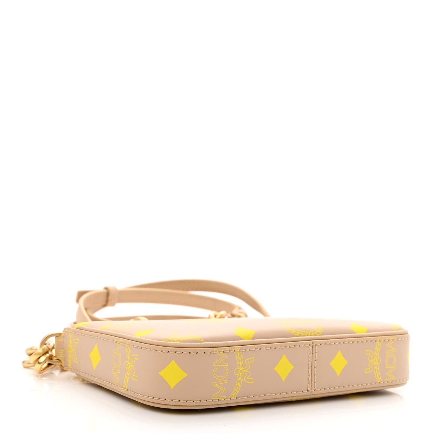 Calfskin Color Splash Mini Pouch on Chain Croissant