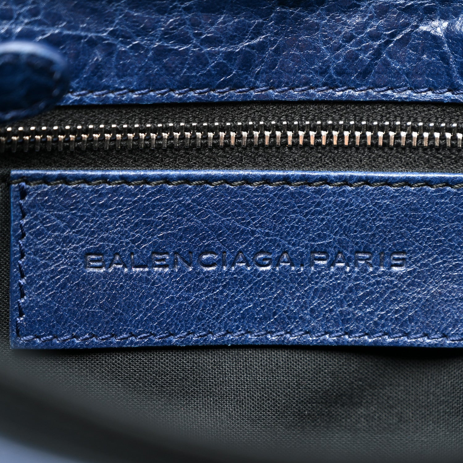 Balenciaga Agneau Giant 12 Silver Hardware Envelope Clutch Bleu Mineral 6 of 7
