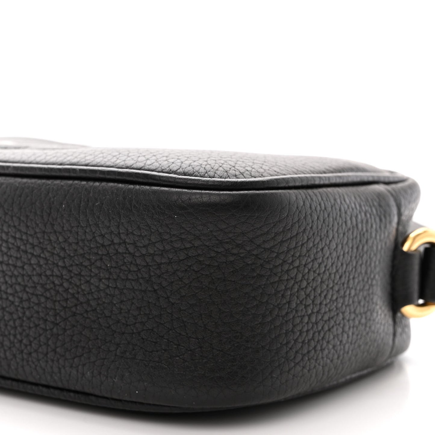 Pebbled Calfskin Mini Soho Disco Bag Black