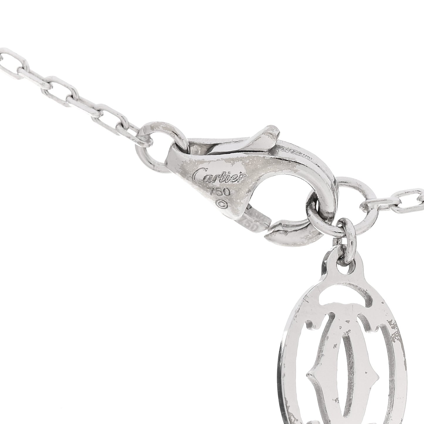 18K White Gold Diamond LM D'Amour Pendant Necklace