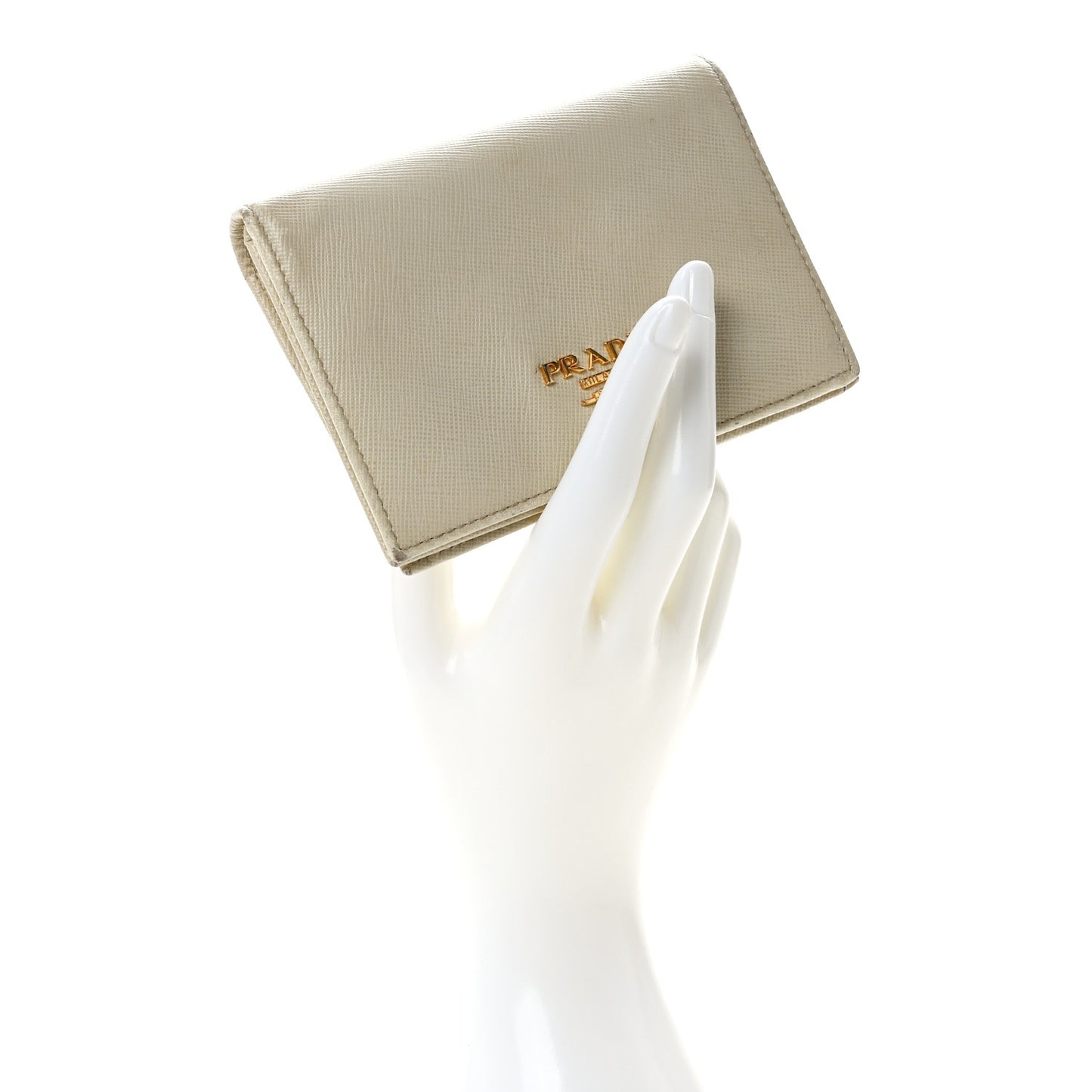 Saffiano Metal Bi-Fold Wallet Cera
