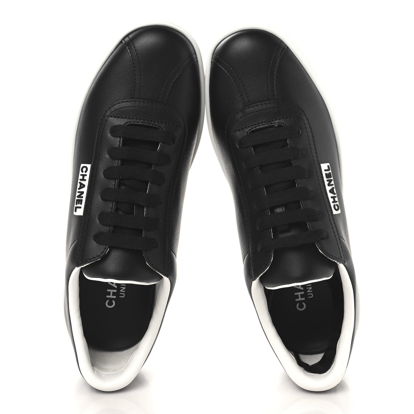 Calfskin CC Womens Sneakers 36.5 Black
