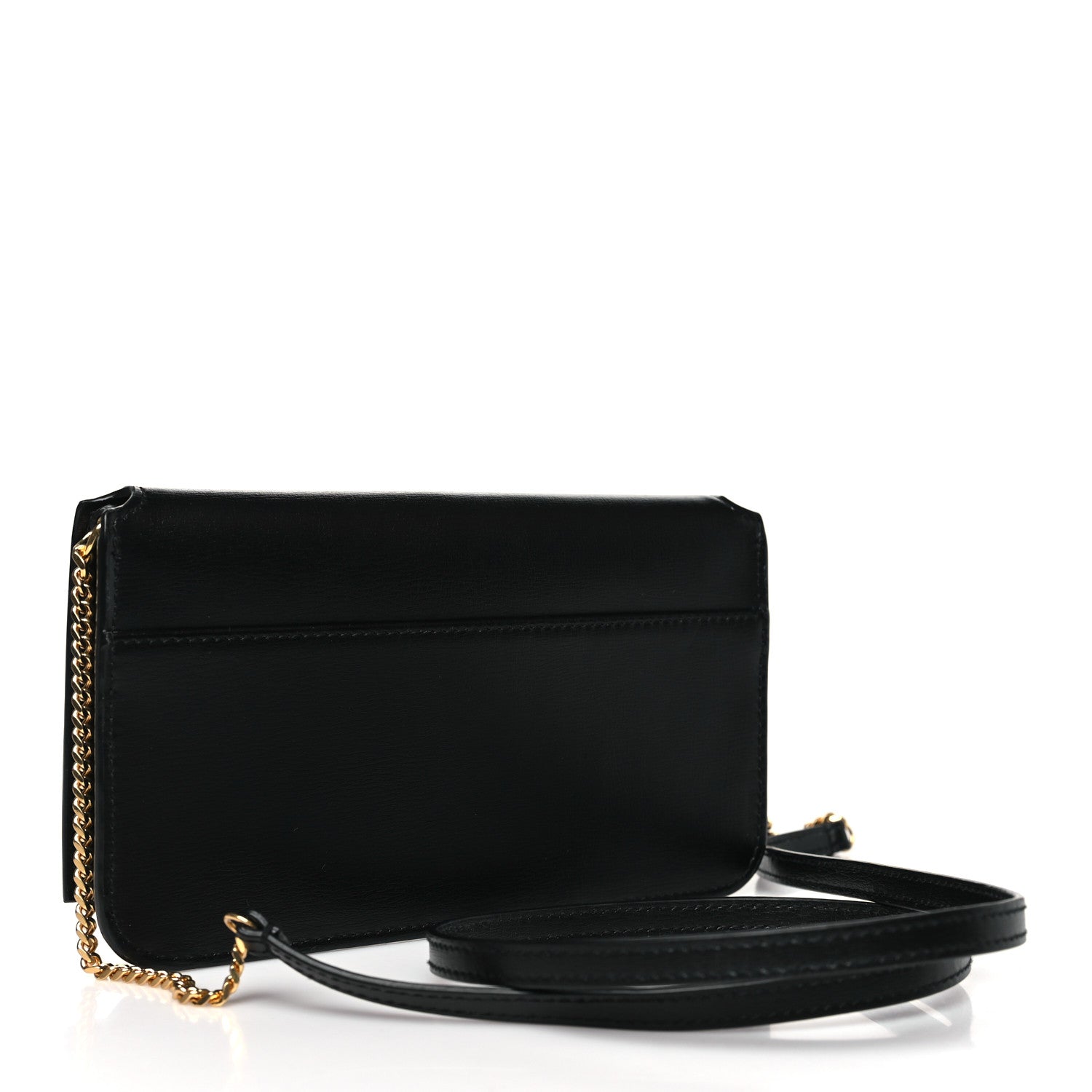 Saint Laurent Grained Calfskin Monogram Phone Holder Crossbody Black 3 of 10