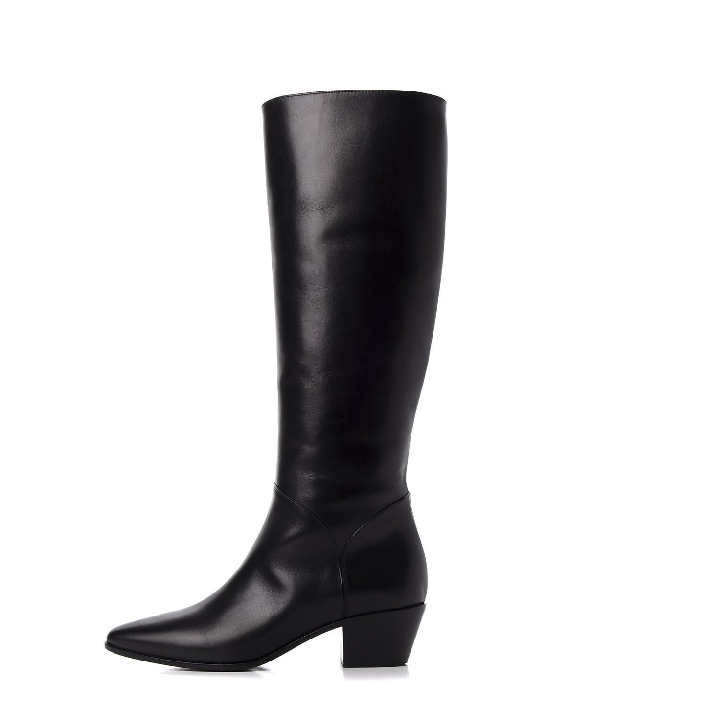 Calfskin Rock Long Boots 35.5 Black