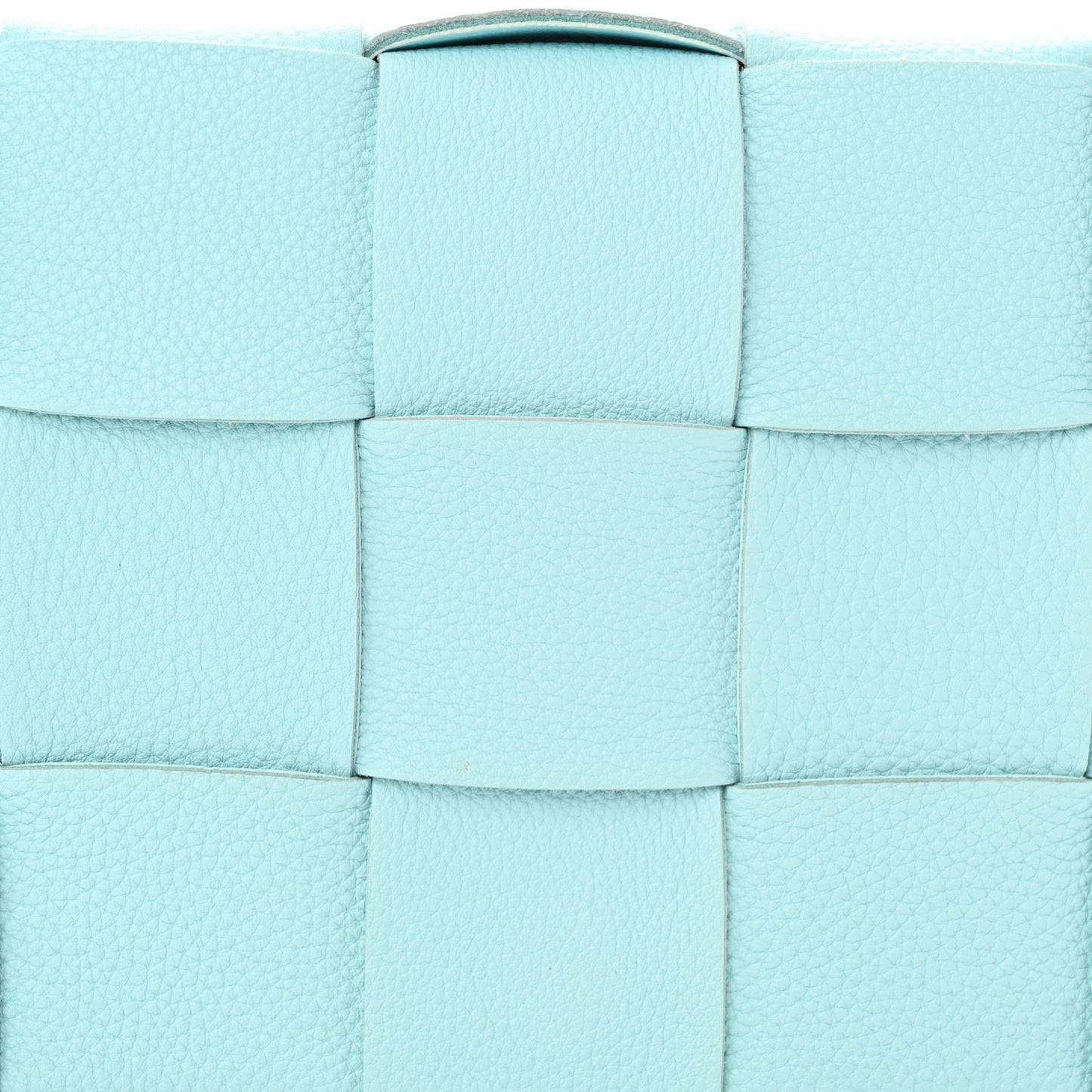 Grained Calfskin Maxi Intrecciato Cassette Crossbody Bag Pale Blue