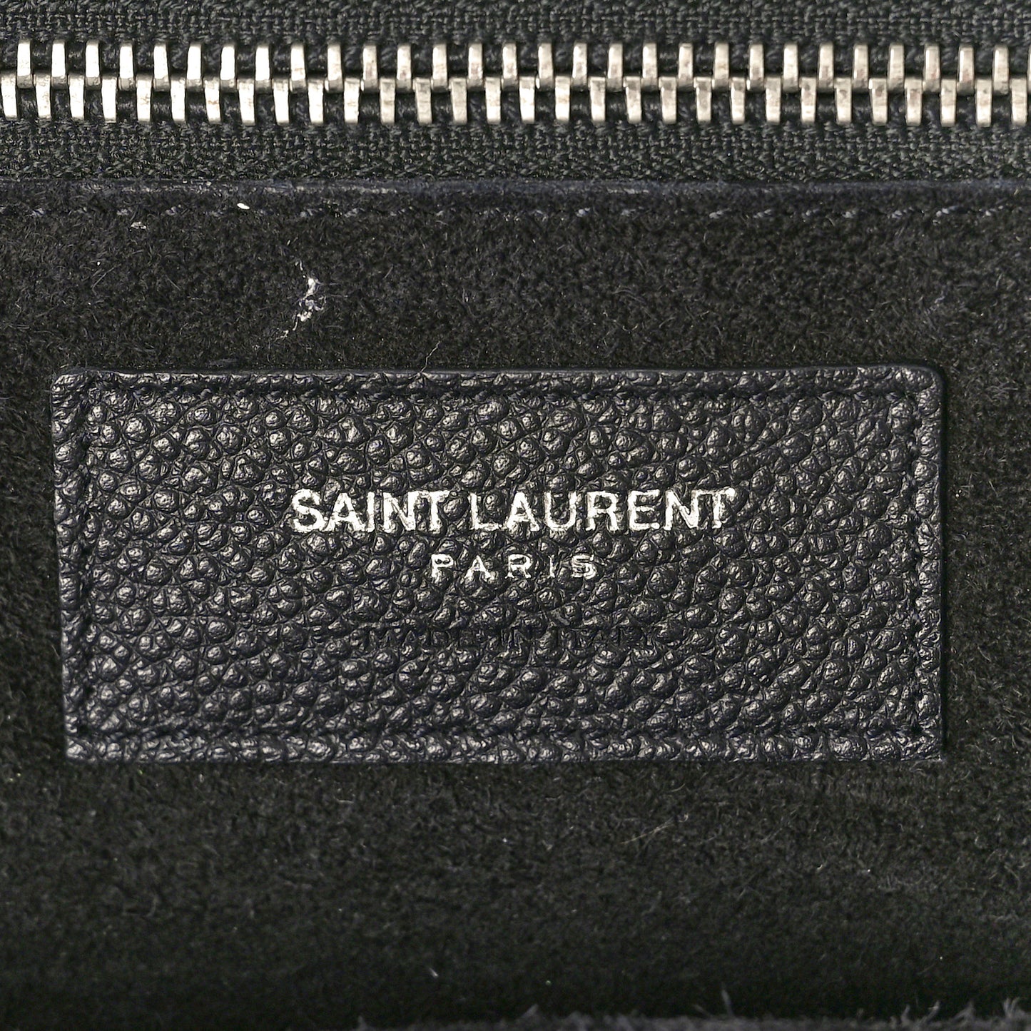 Grained Calfskin Small Cabas Rive Gauche Black