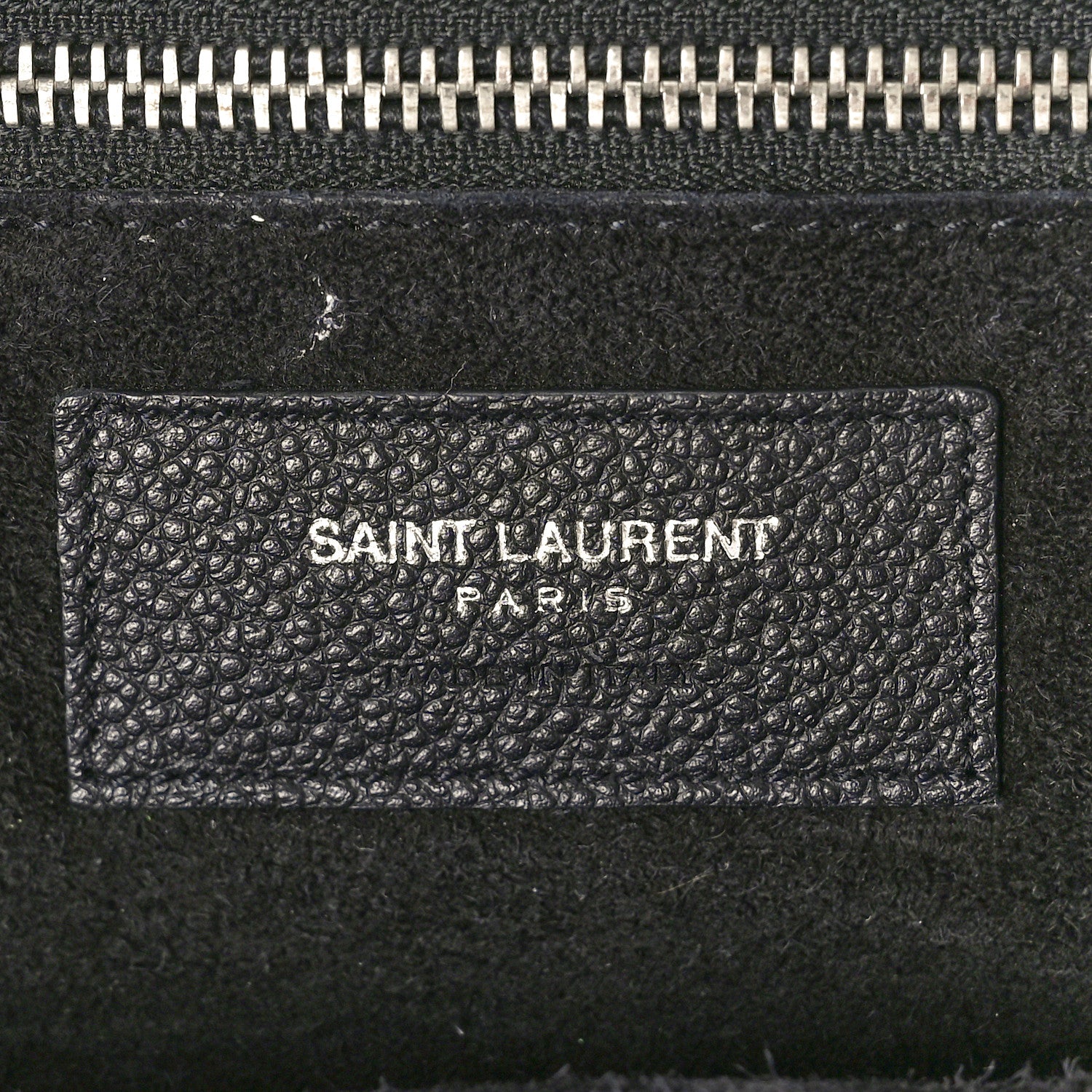 Saint Laurent Grained Calfskin Small Cabas Rive Gauche Black 6 of 9