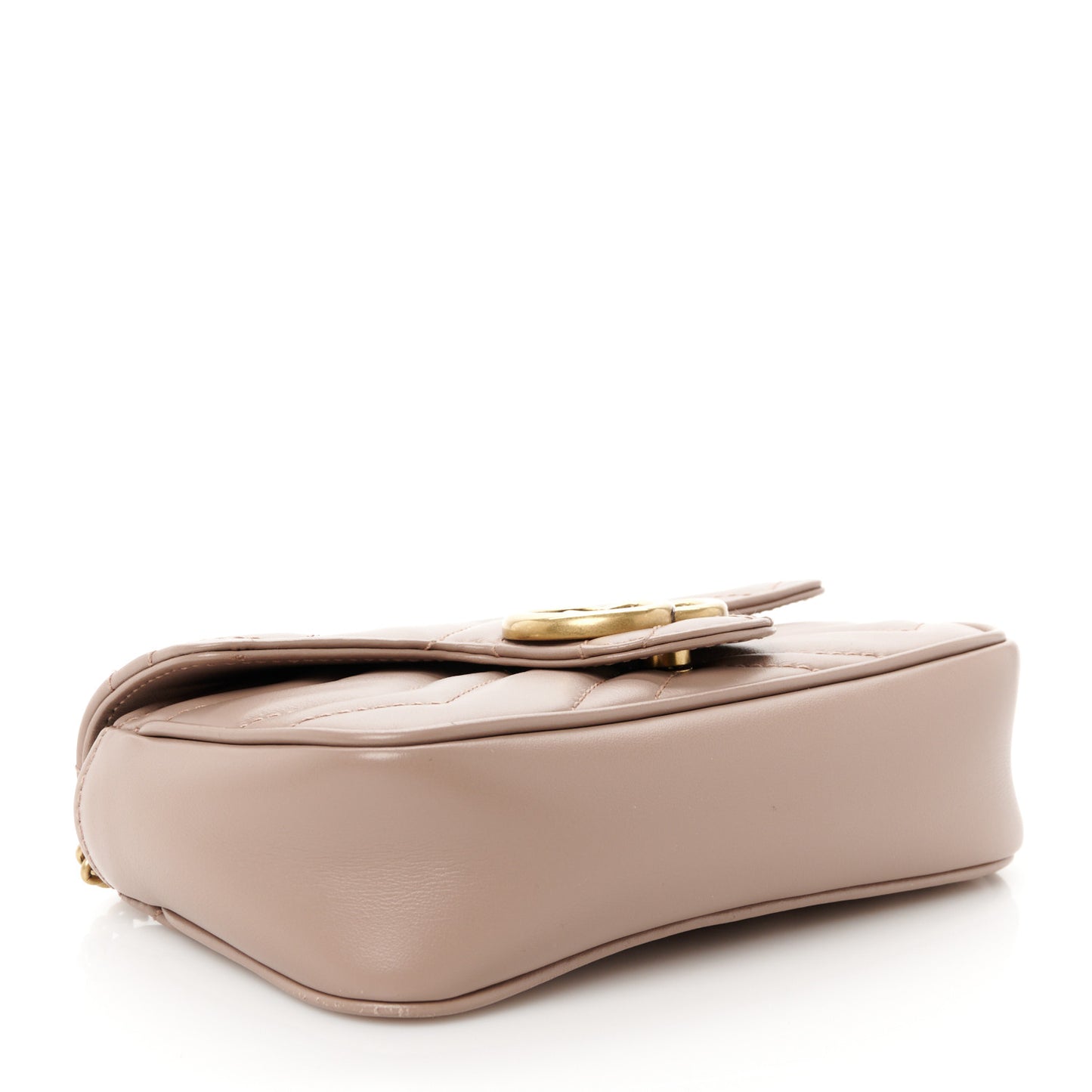 Calfskin Matelasse Super Mini GG Marmont Shoulder Bag Porcelain Rose