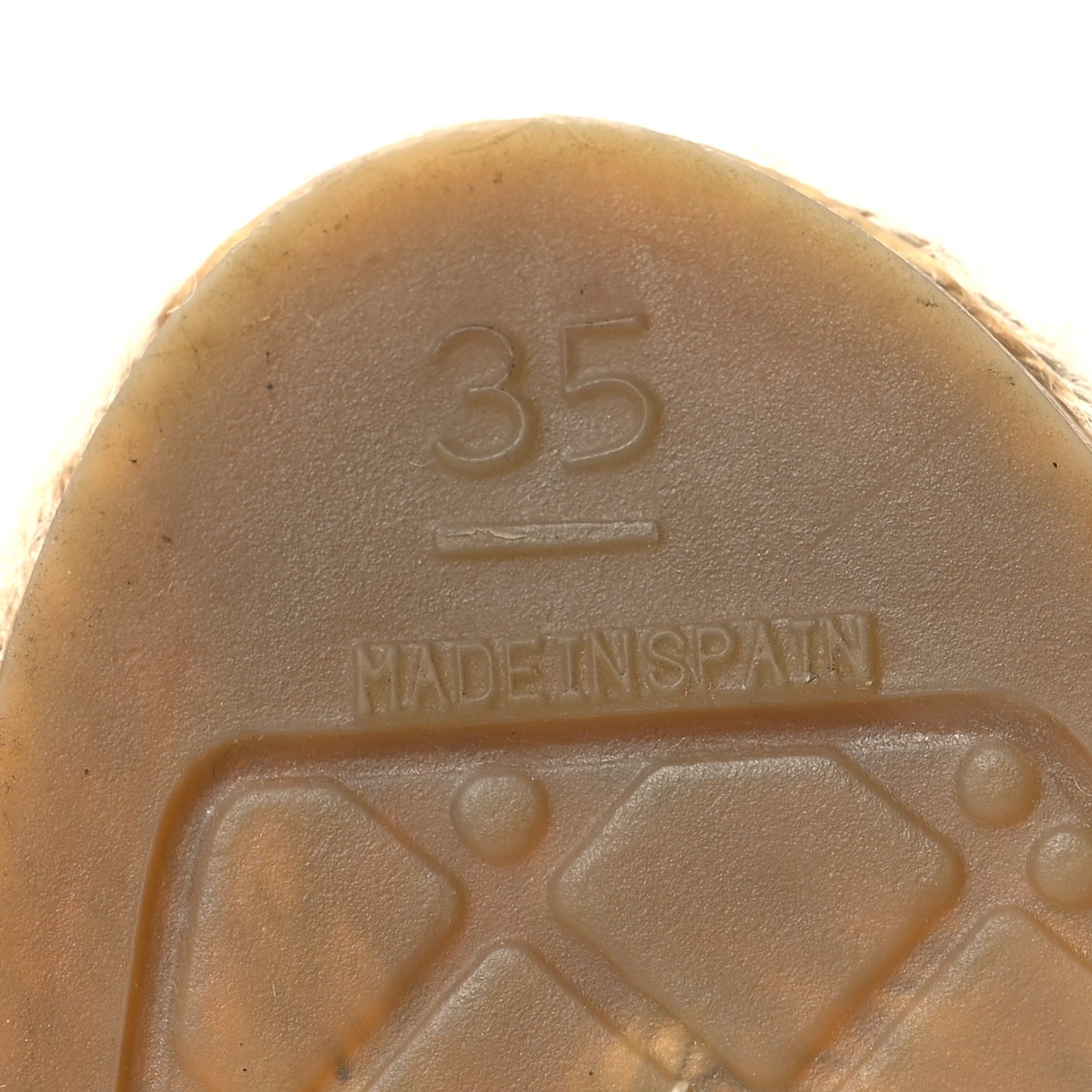 Lambskin CC Espadrilles 35 Beige Black