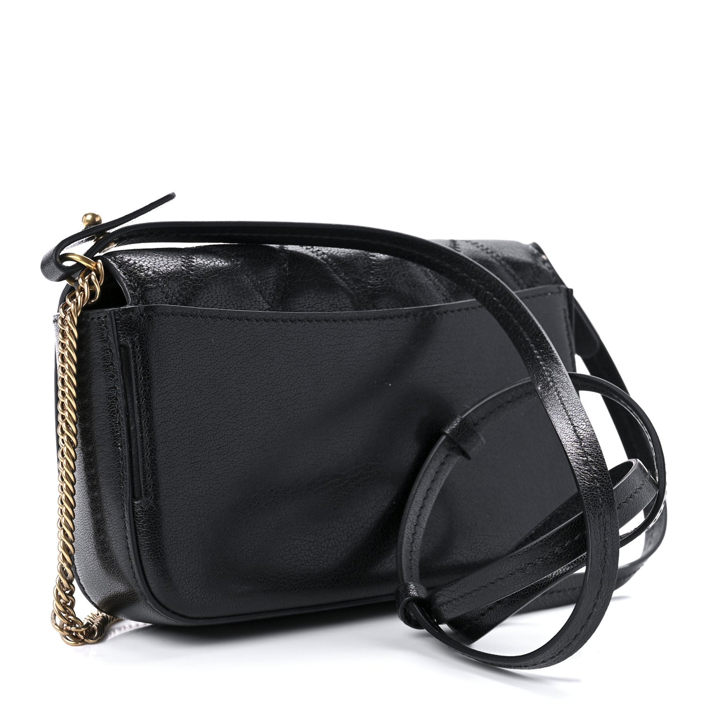 Goatskin Quilted GV3 Mini Pocket Convertible Bag Black