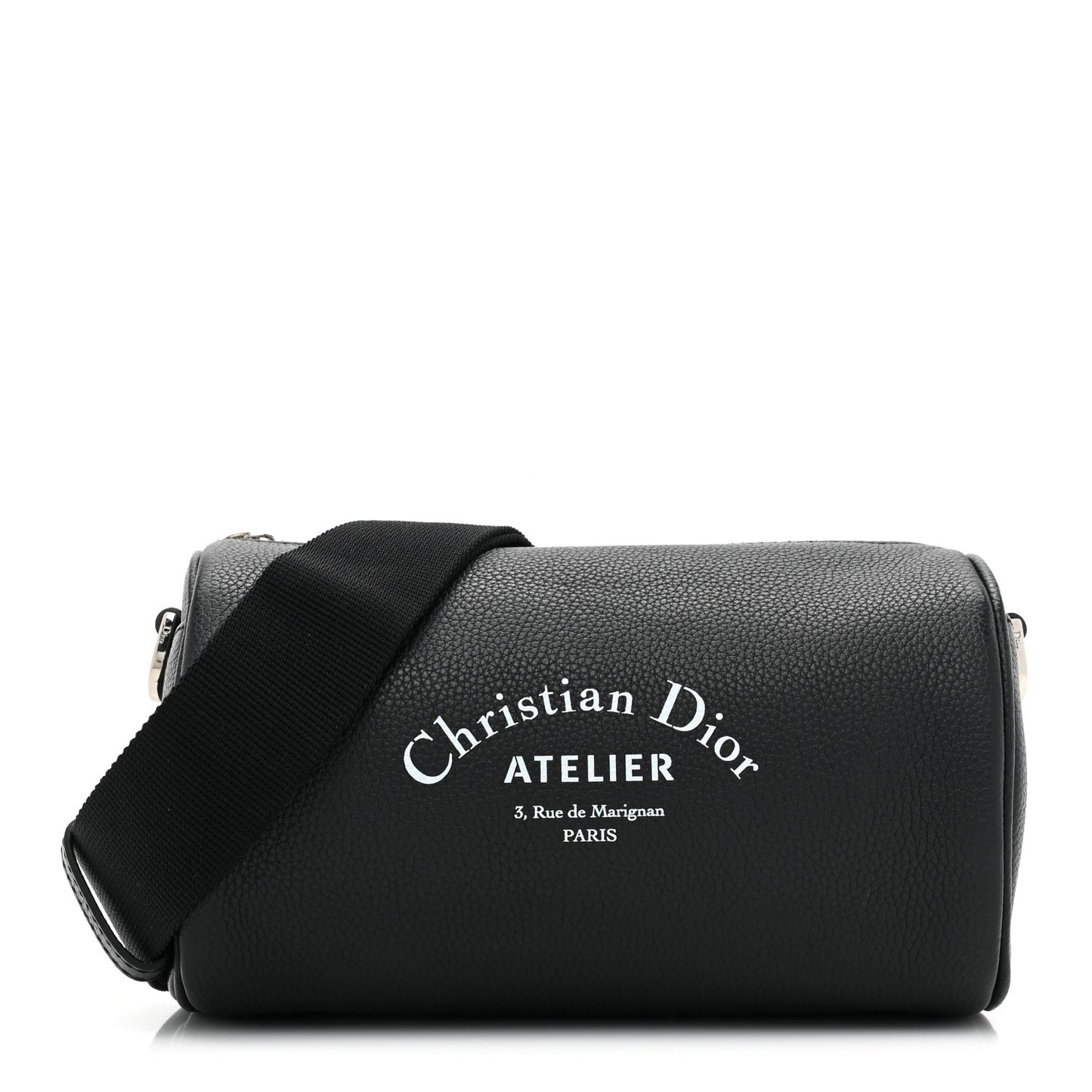 HOMME Grained Calfskin Mens Roller Pouch Black