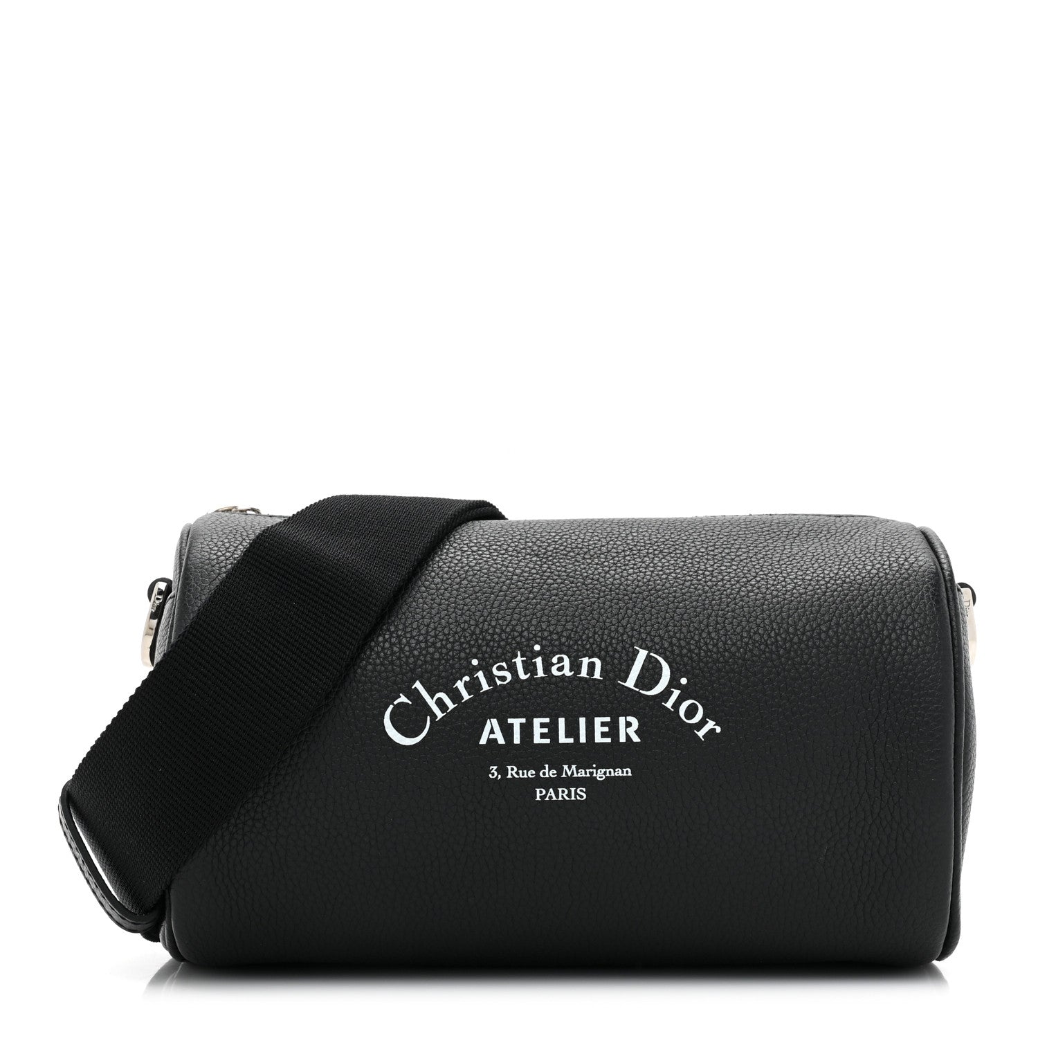 Christian Dior HOMME Grained Calfskin Mens Roller Pouch Black 1 of 9