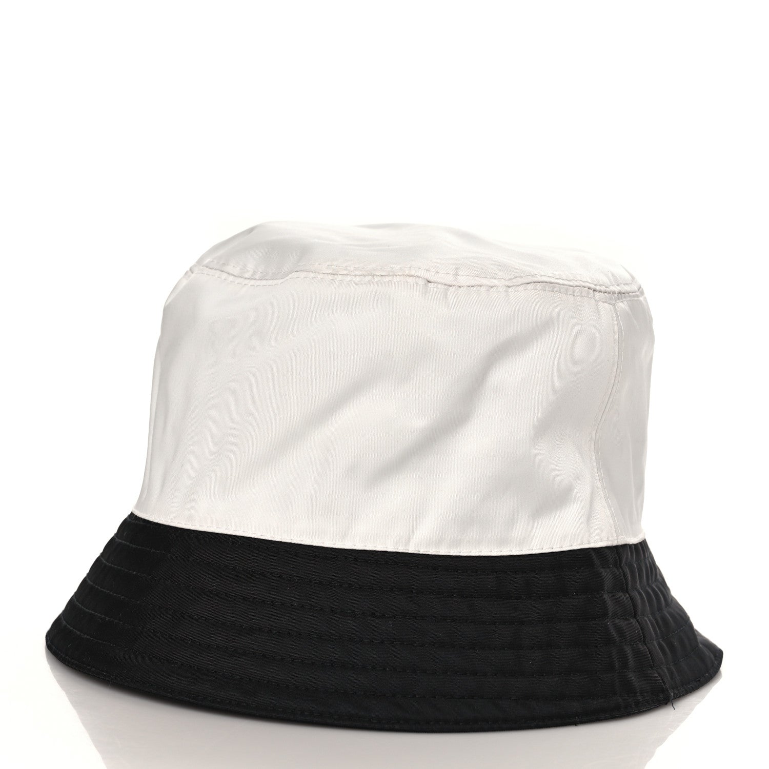 Prada Nylon Bucket Hat M White Black 3 of 7