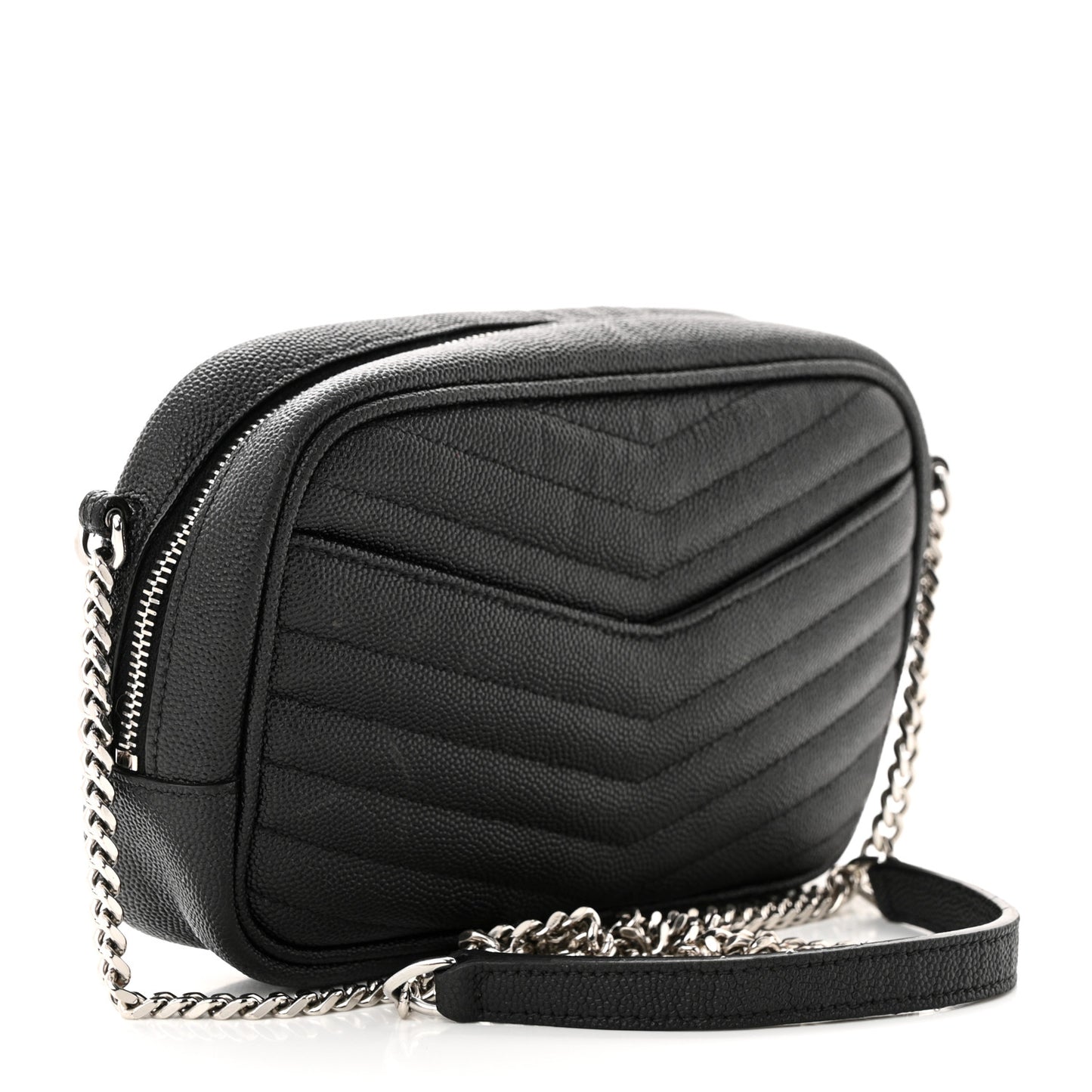 Grain De Poudre Matelasse Monogram Mini Lou Camera Bag Black