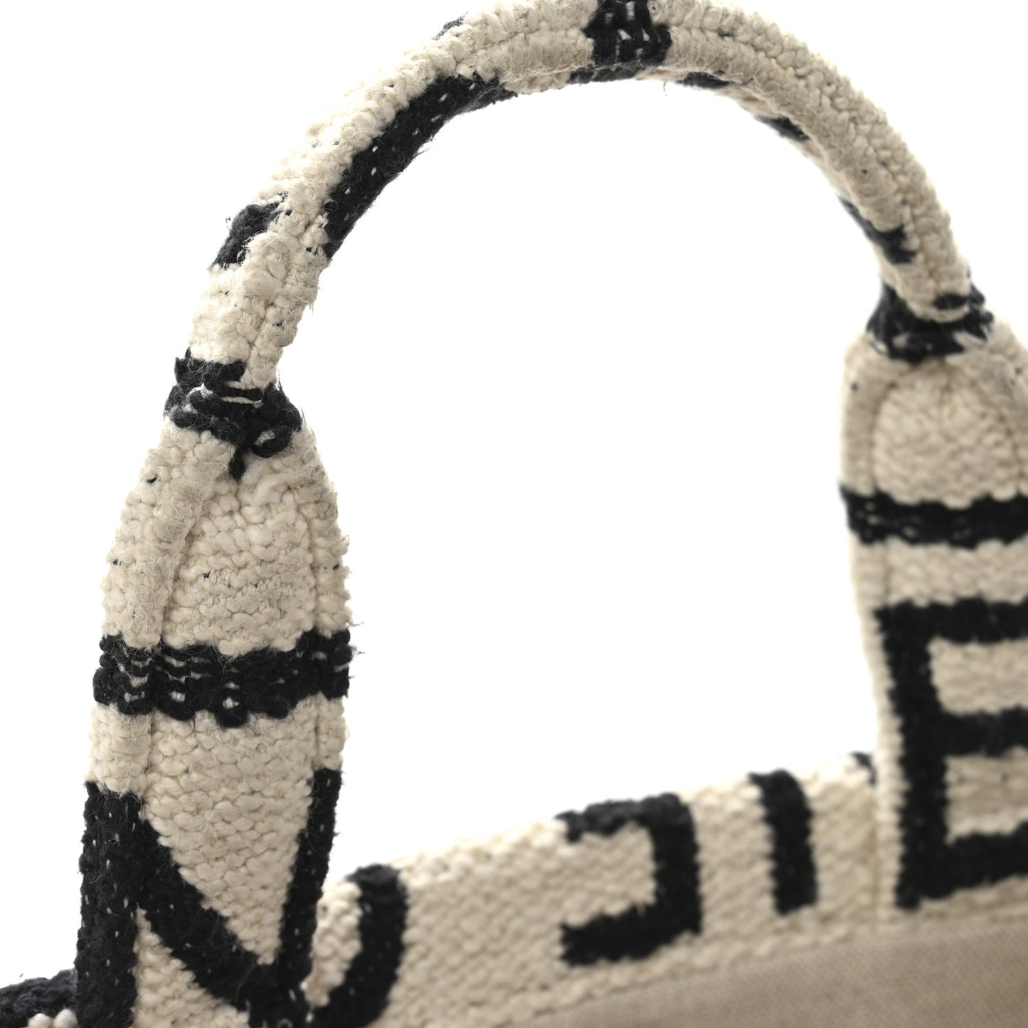 Canvas Small All Over Cabas Thais White Black