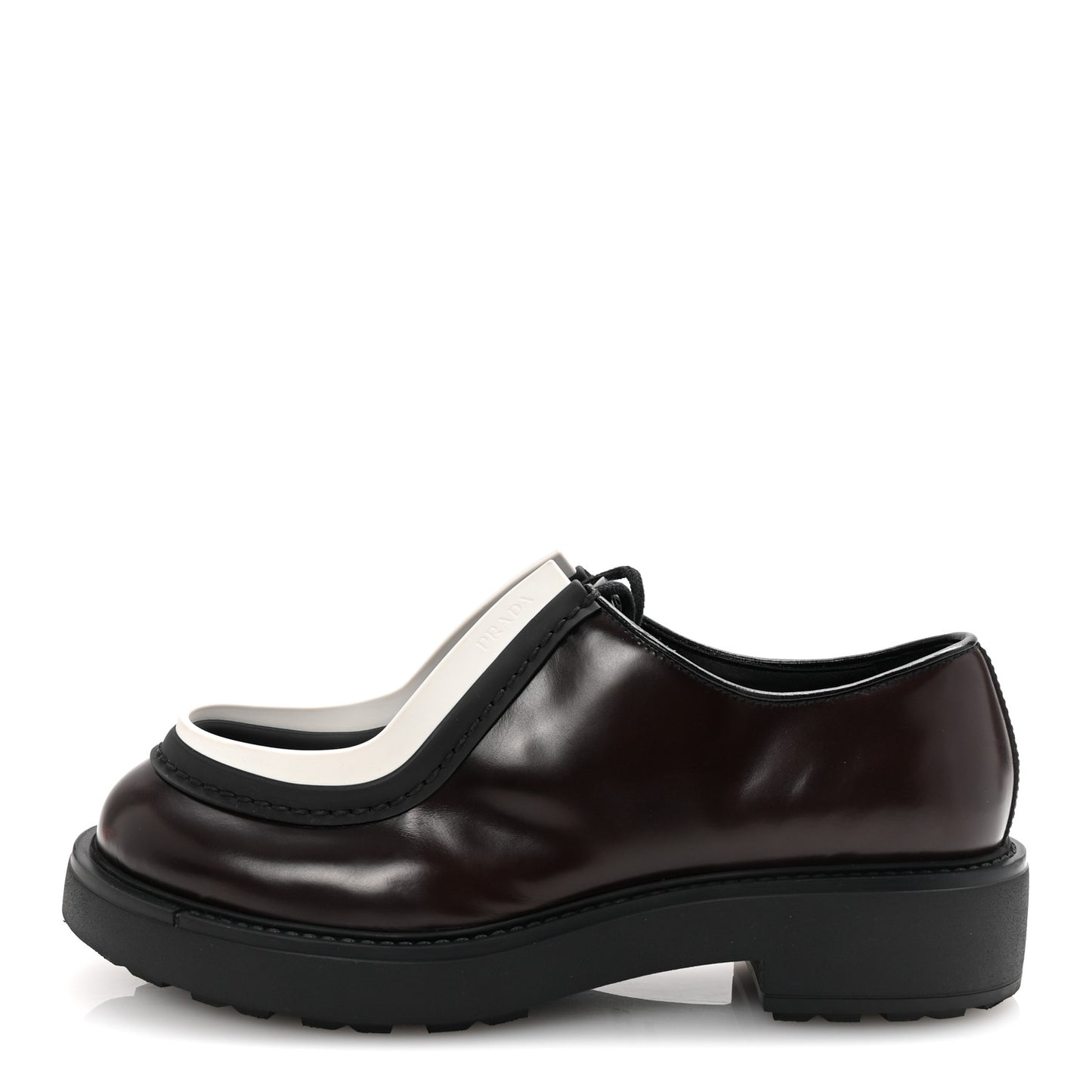 Spazzolato Rois Monolith 55mm Derby Loafers 8 Dark Brown Black