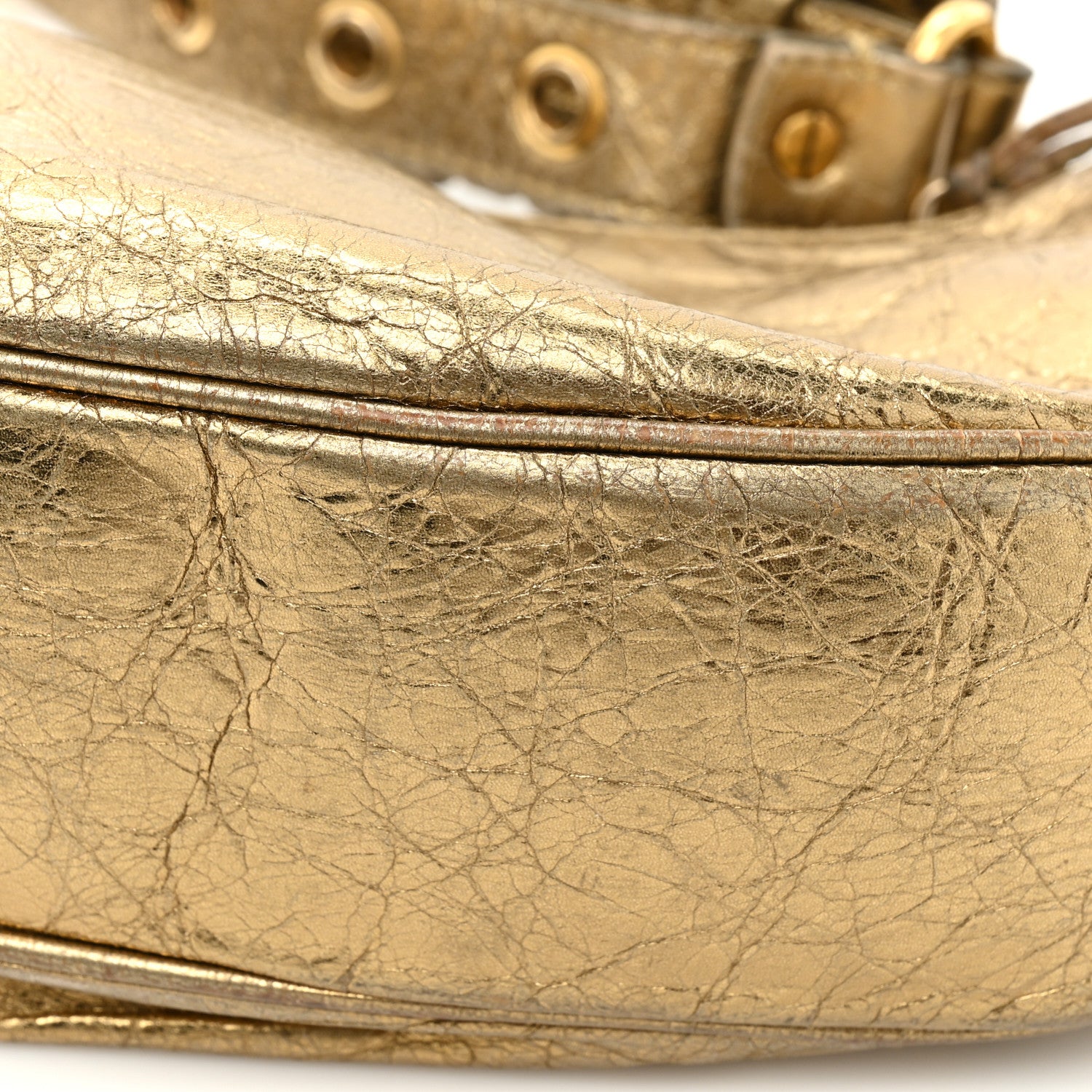 Balenciaga Metallic Agneau Arena Le Cagole Shoulder Bag XS Gold 17 of 18