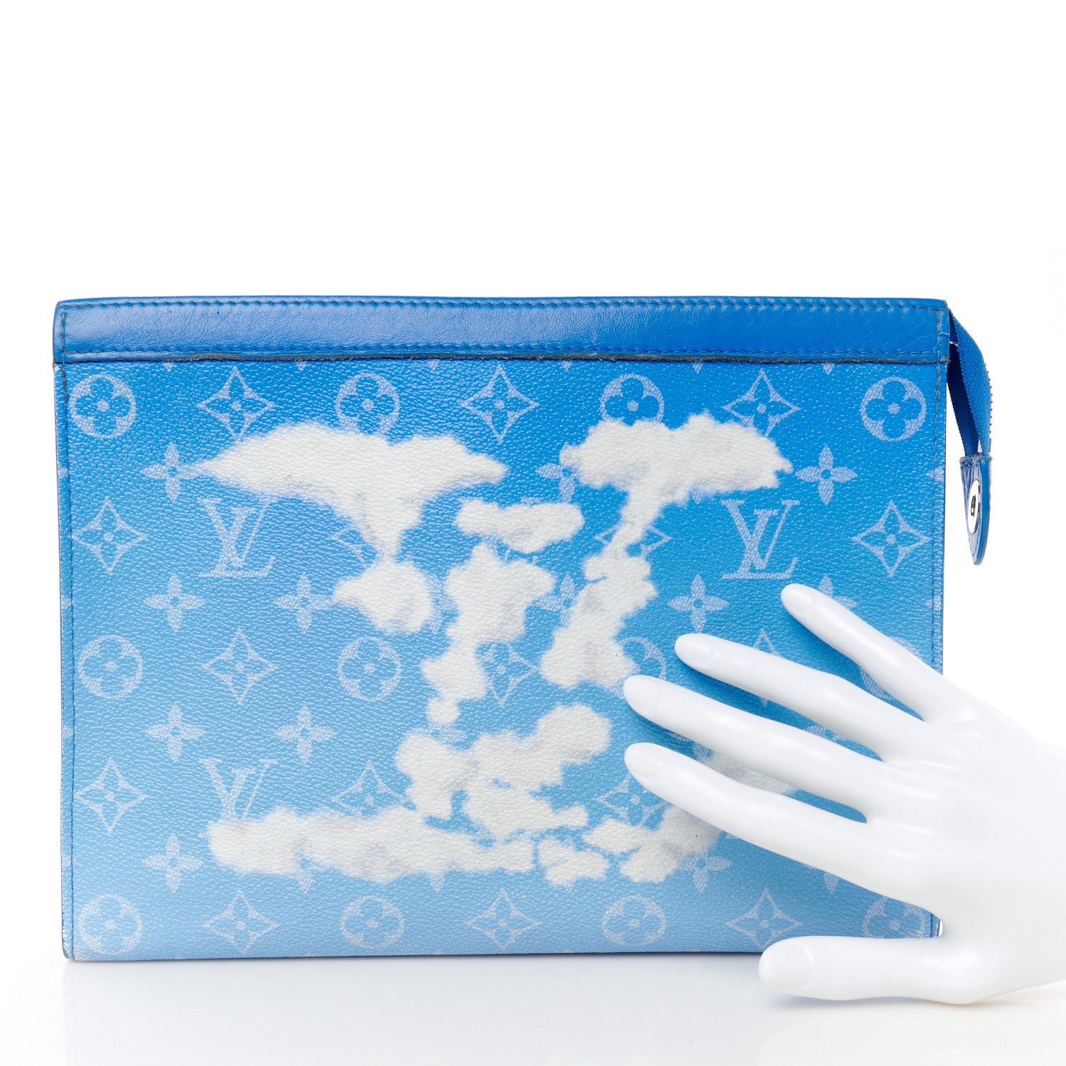 Louis Vuitton Monogram Clouds Pochette Voyage MM A4 Blue 2 of 10
