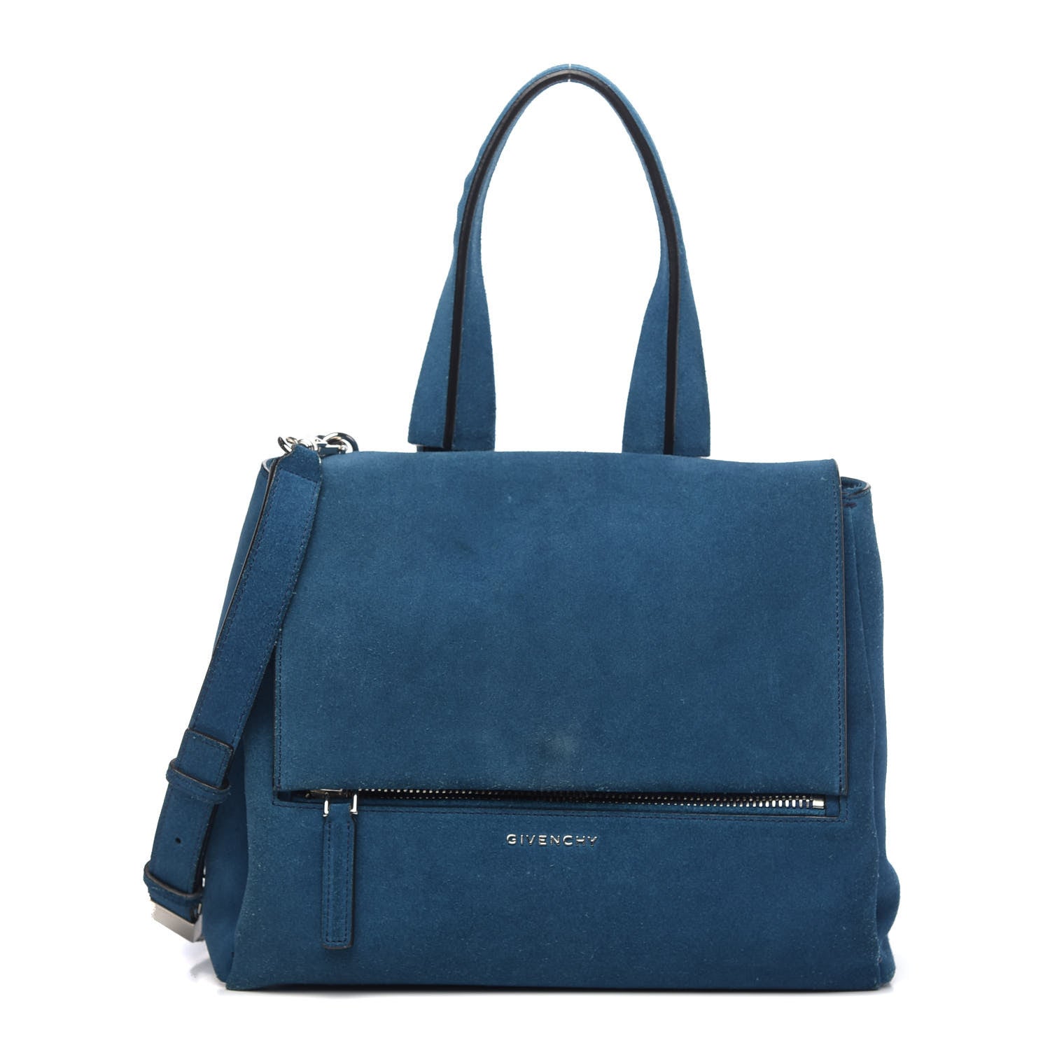 Givenchy Suede Small Pandora Pure Flap Bag Electric Blue 1 of 17