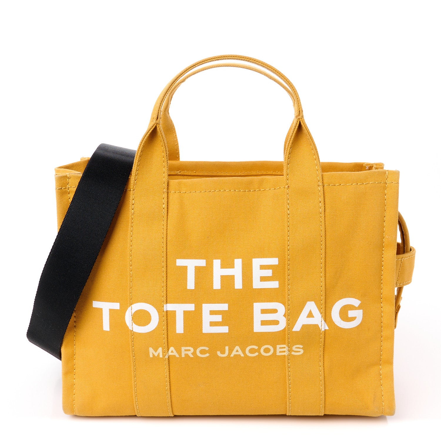 Marc Jacobs Cotton Canvas Medium The Traveler Tote Bag Sunflower 1 of 13