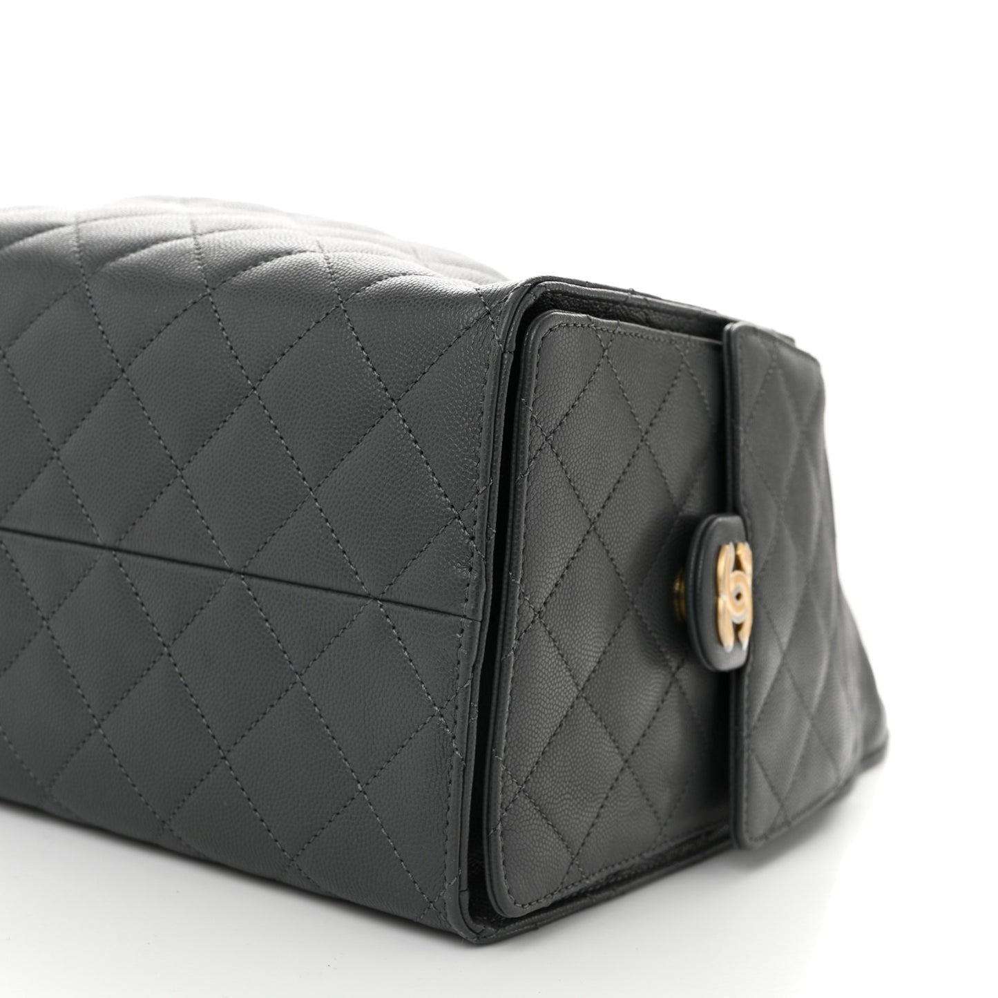 Caviar Quilted Medium Chanel 25 Handbag Dark Gray