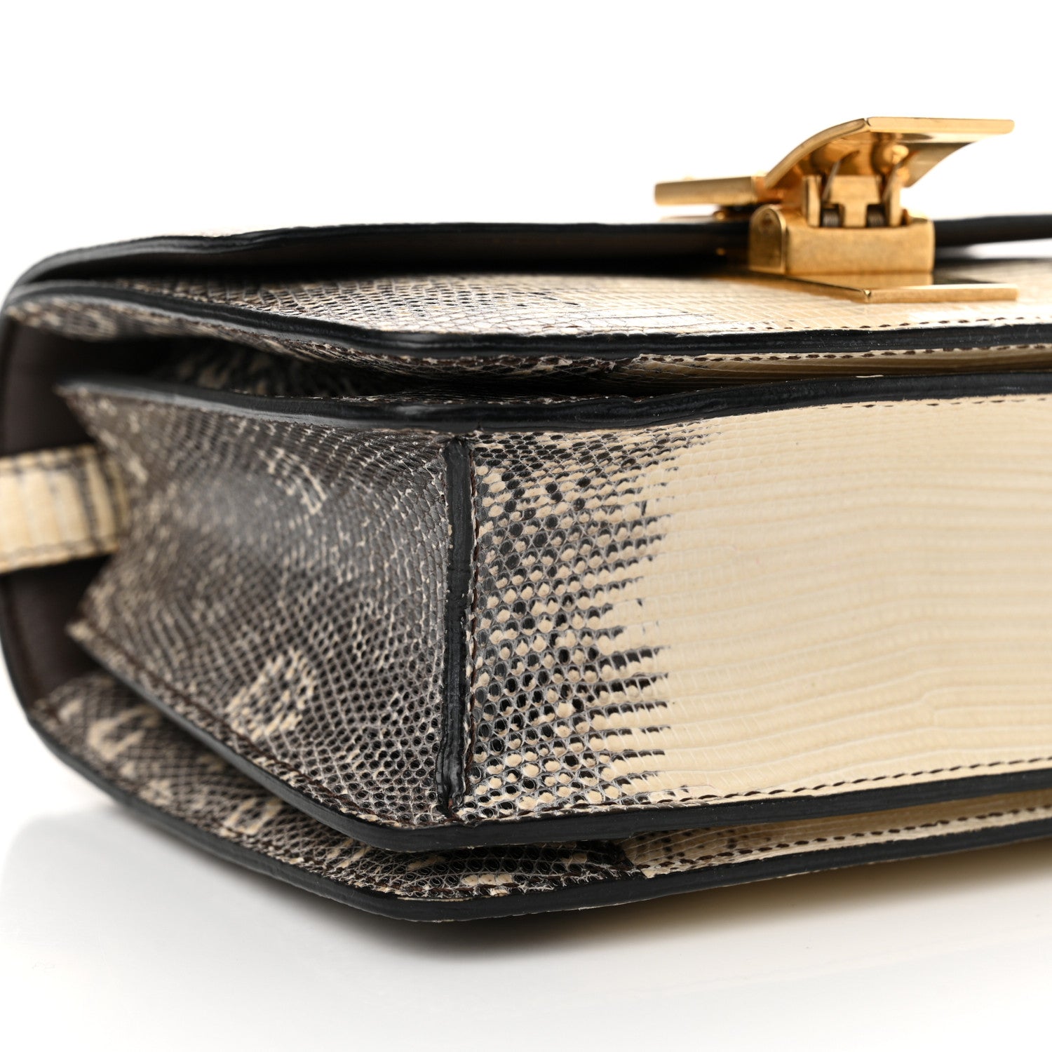 Celine Lizard Small Classic Box Flap Bag Natural 8 of 11