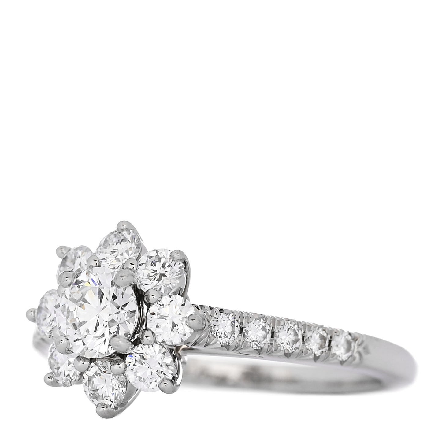 Platinum Diamond Petite Sunflower Ring 49 4.75