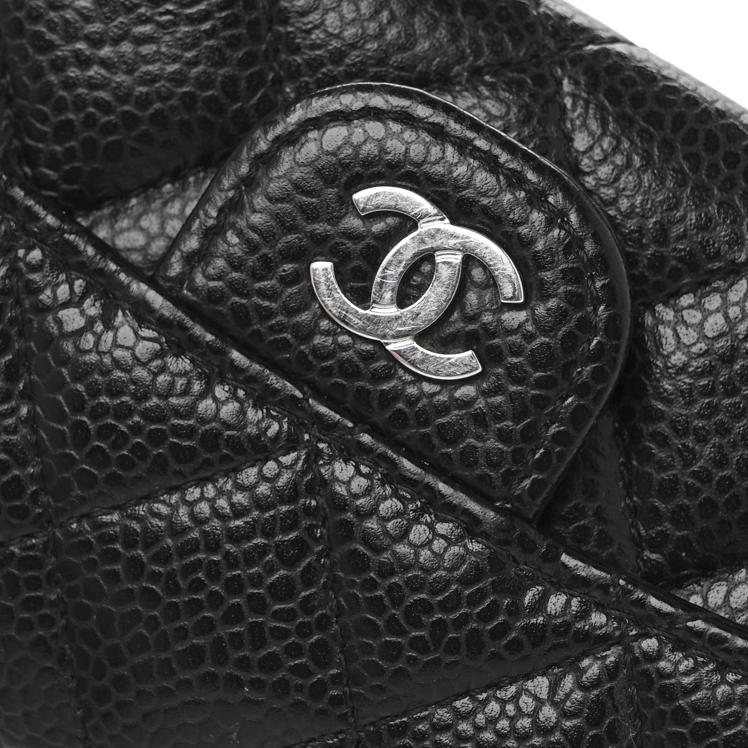 Chanel Caviar Quilted Flap Card Holder Wallet Black 10 of 11