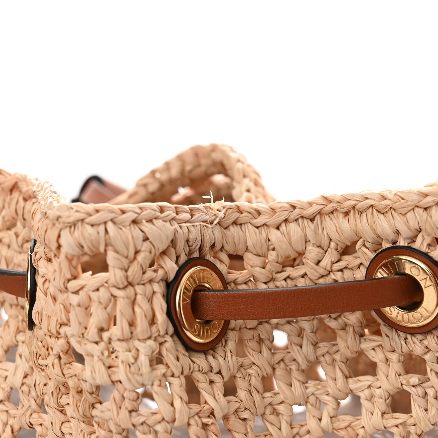 Raffia Calfskin Noe BB Natural Tan