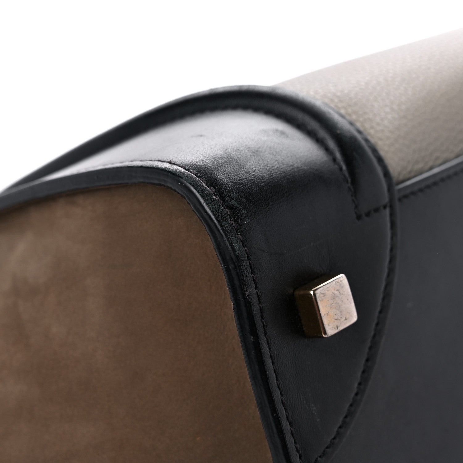 Celine Baby Grained Calfskin Nubuck Mini Tri-Color Luggage Khaki 10 of 24