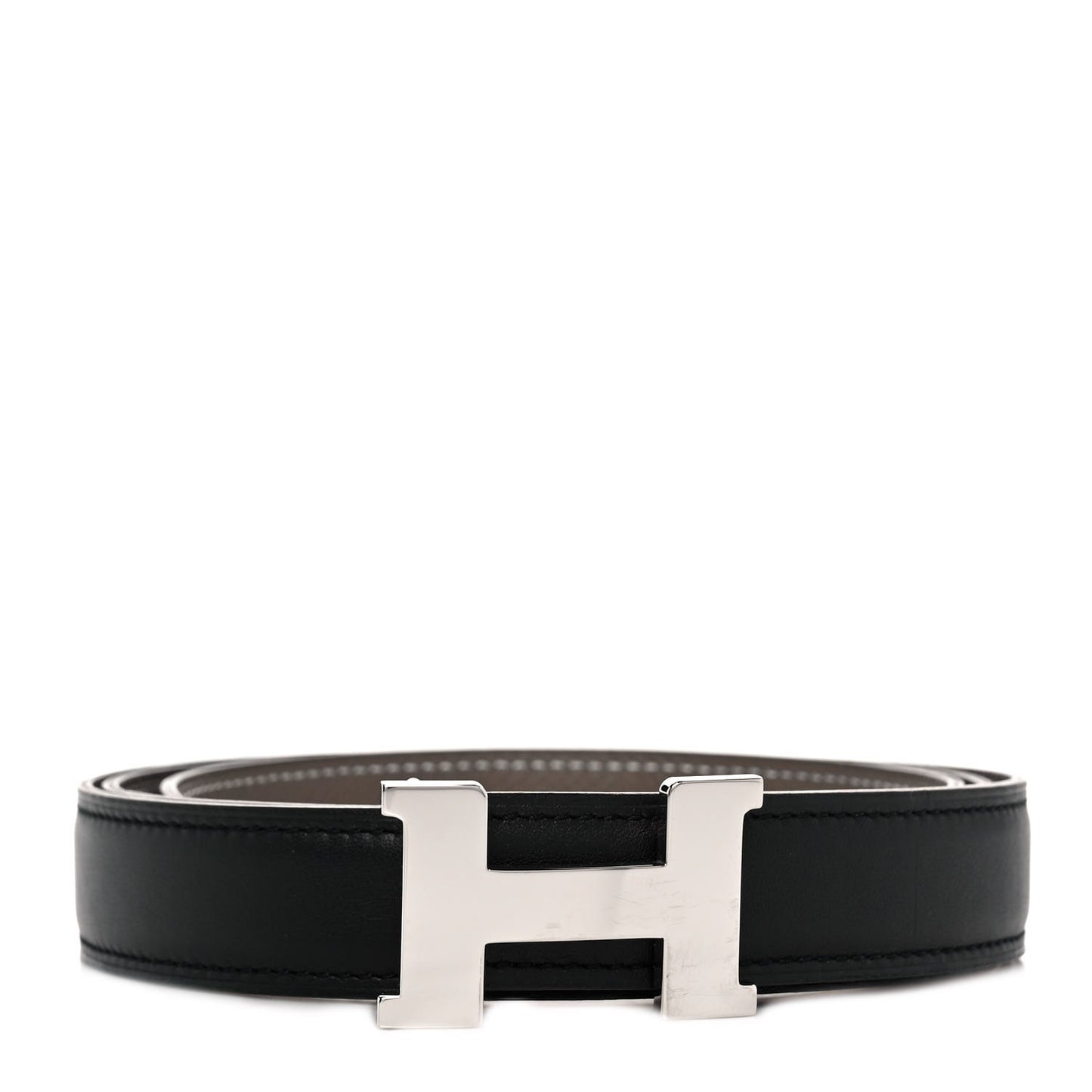 Swift Epsom 24mm H Belt 95 Black Etoupe