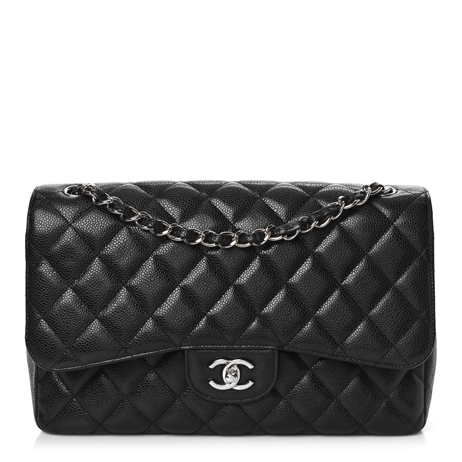 Chanel Caviar Quilted Jumbo Double Flap Black 1 of 10