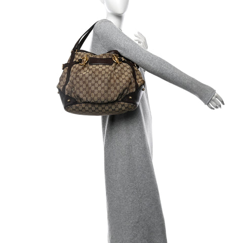 Monogram Large Jockey Tote Dark Brown