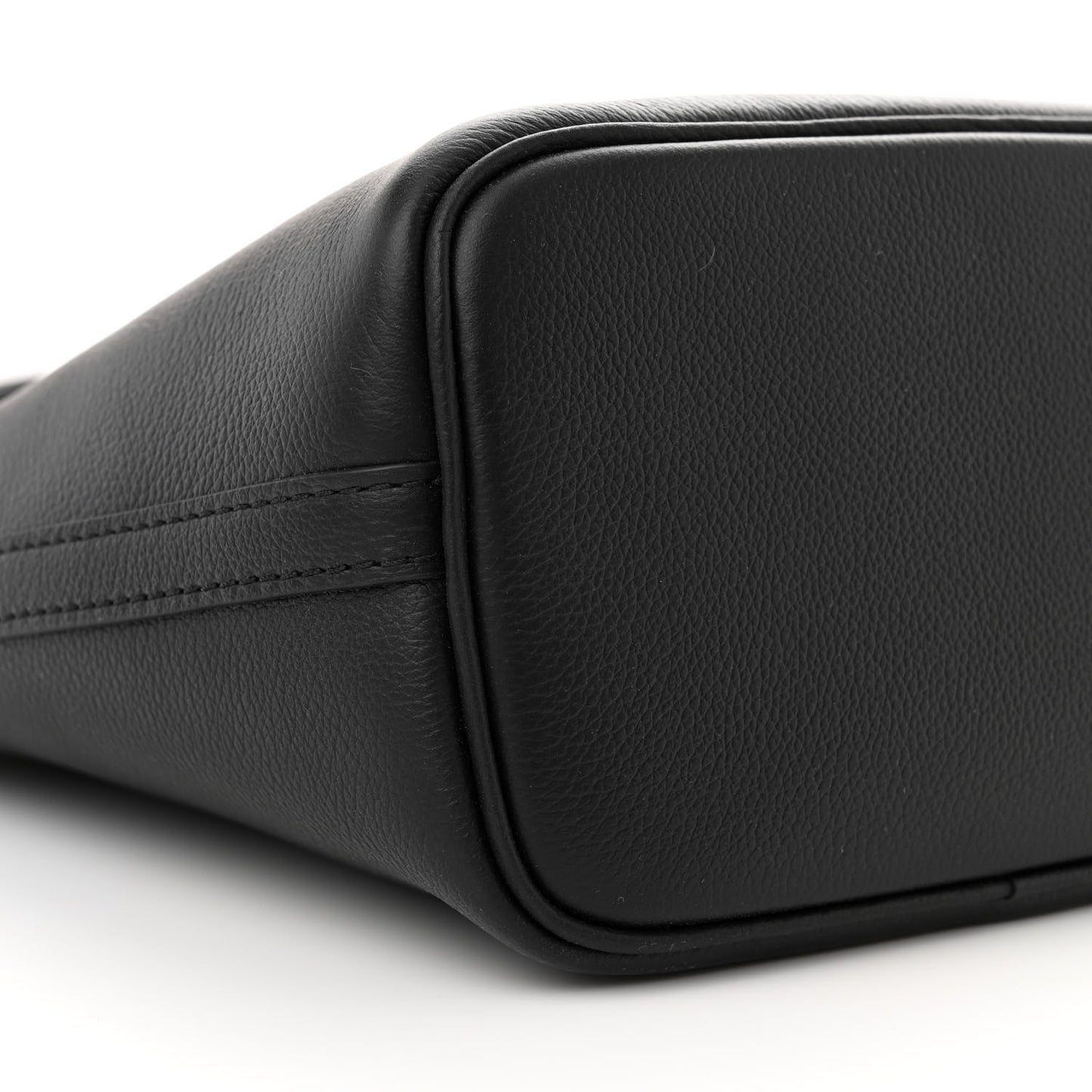 Calfskin Lock and Walk Bucket Black