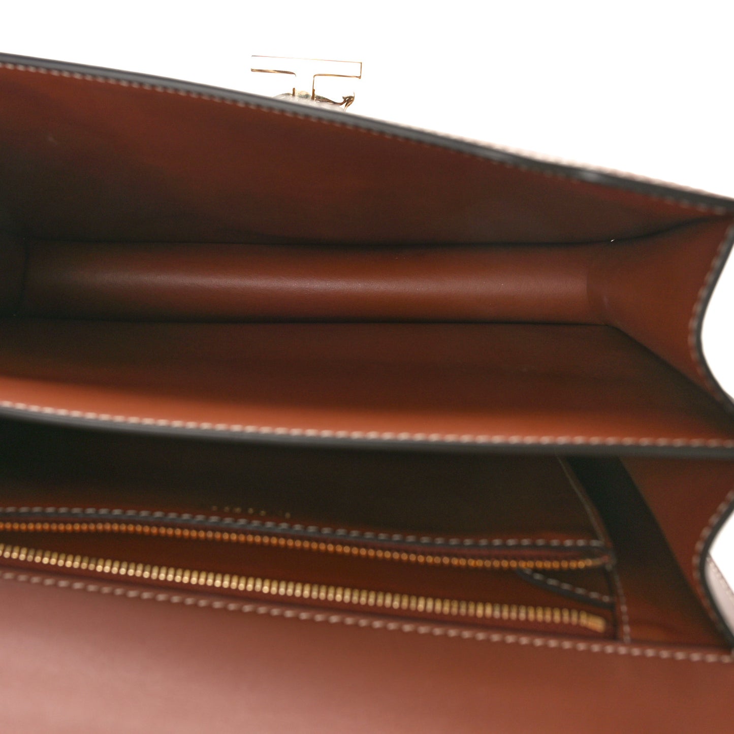 Velvet Calfskin Monogram Medium TB Chain Bag Dark Brown