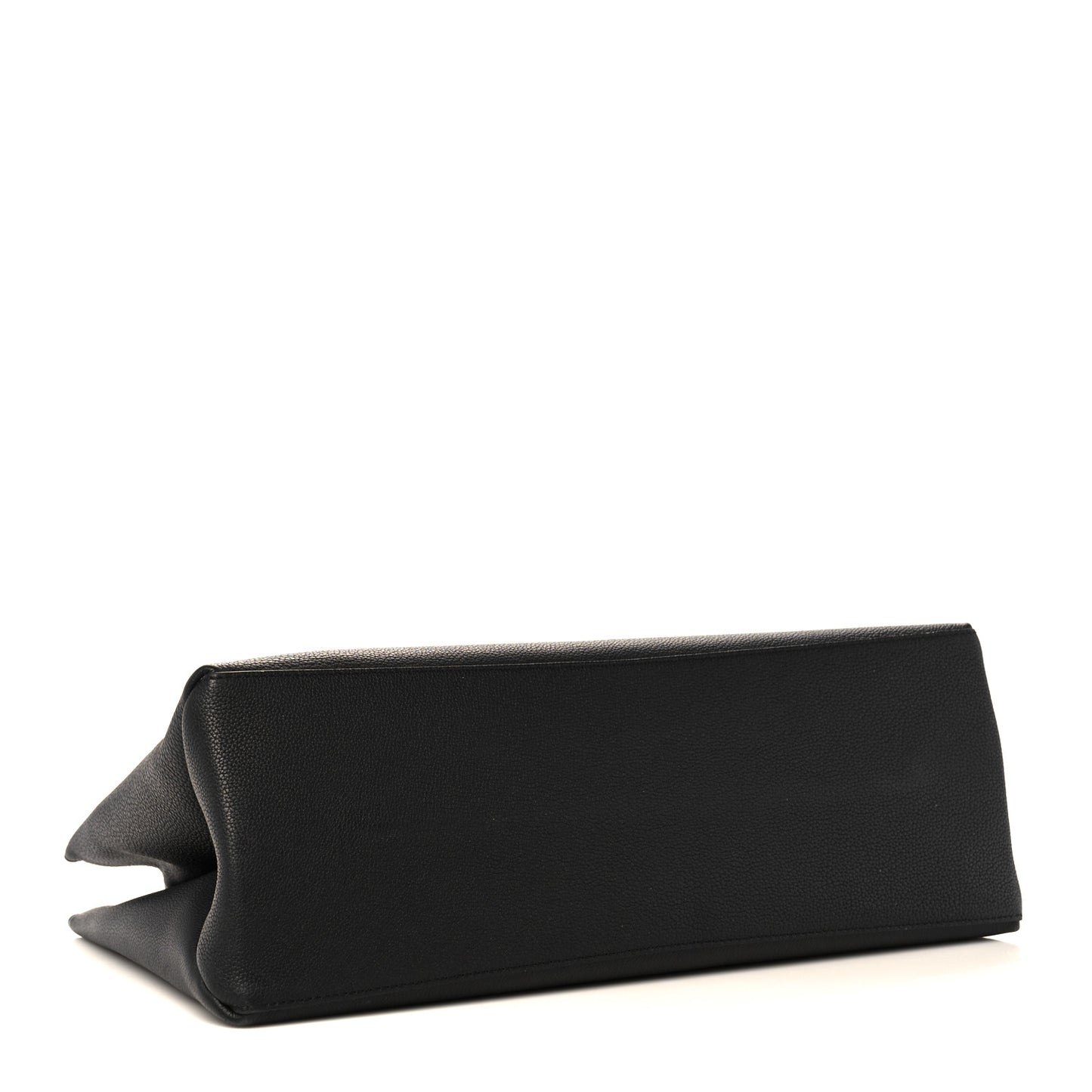 Grained Calfskin Lockme Shopper Black