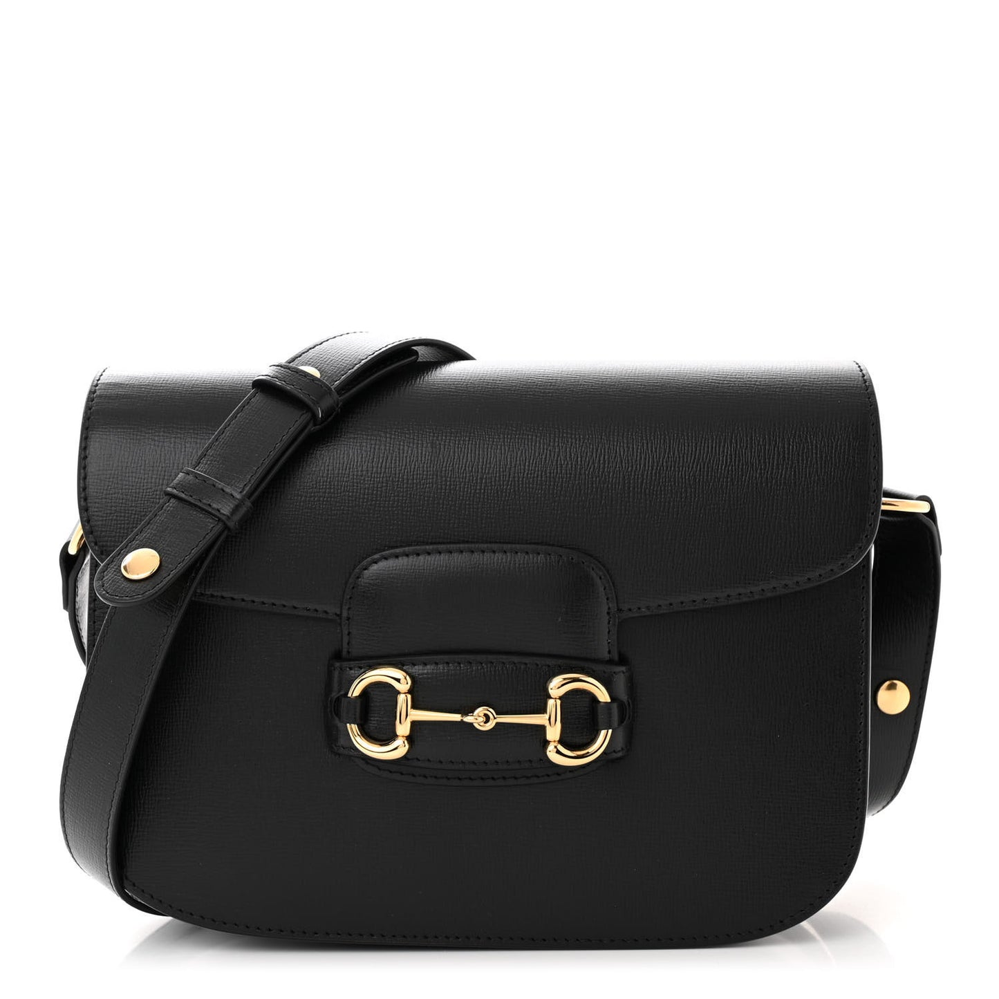 Azalea Calfskin Horsebit 1955 Shoulder Bag Black Black