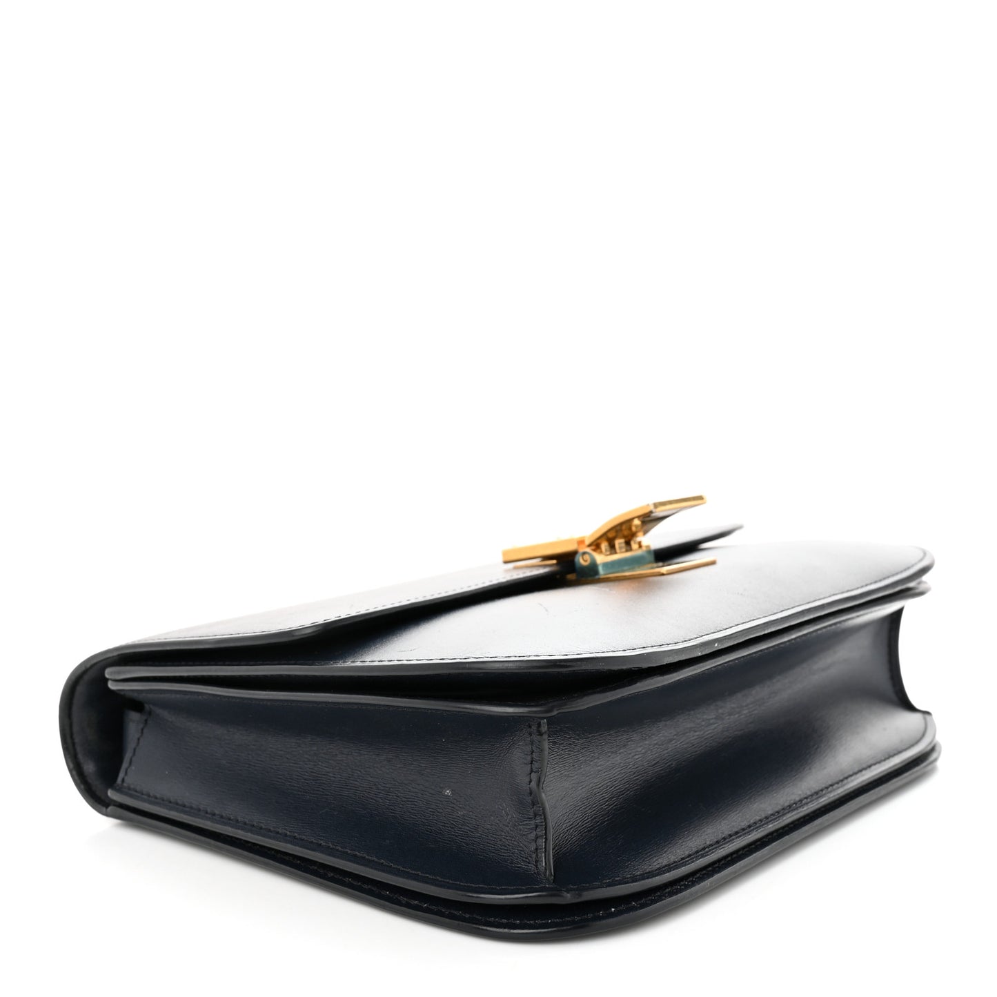 Box Calfskin Medium Classic Box Flap Bag Navy