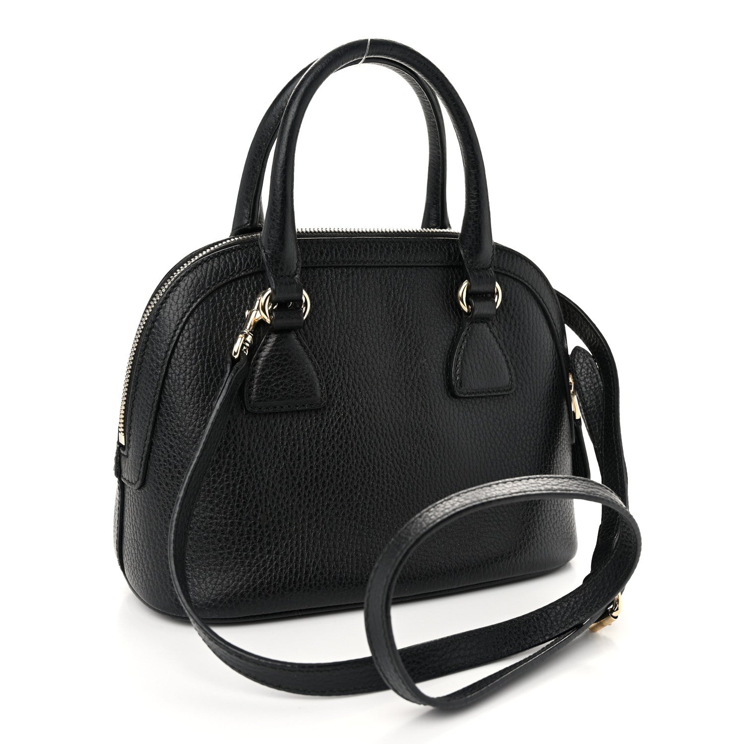 Gucci Dollar Calfskin Small GG Charm Dome Bag Black 3 of 12