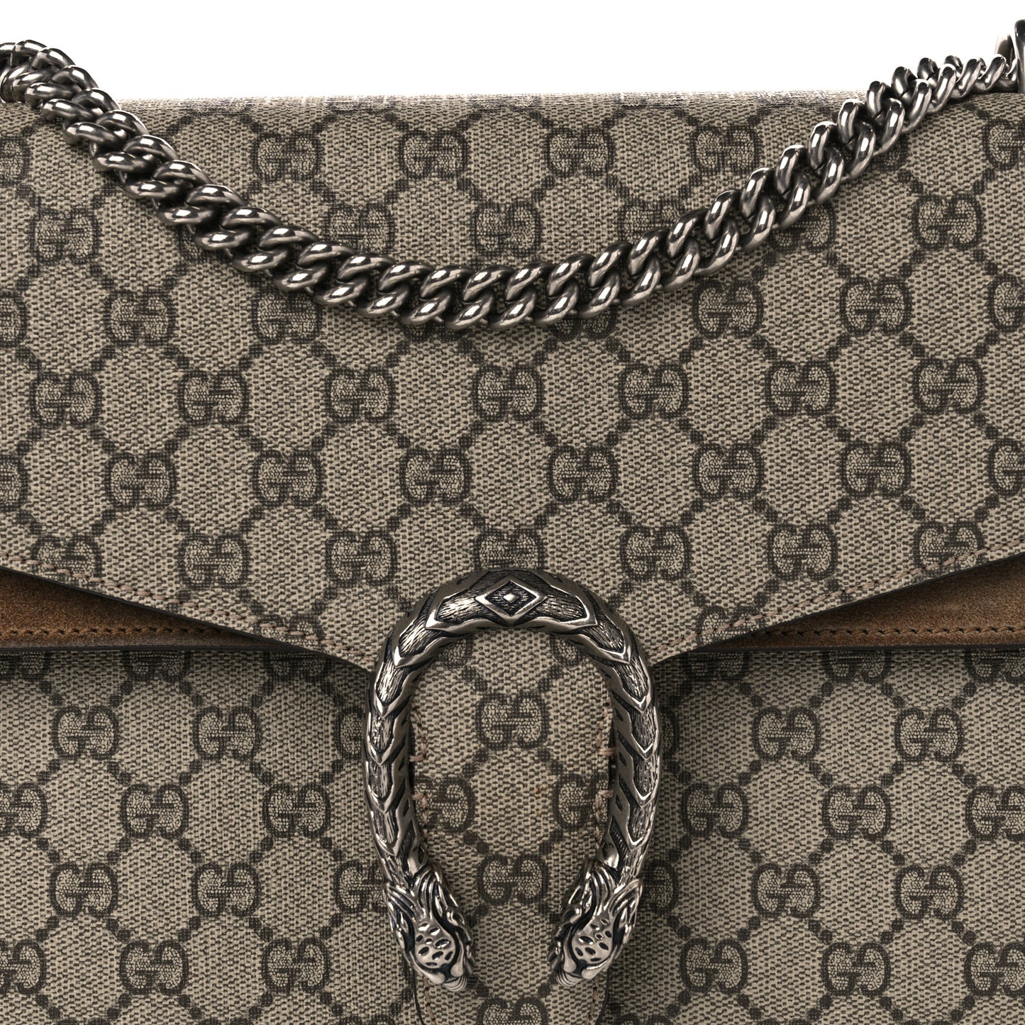 GG Supreme Monogram Medium Dionysus Shoulder Bag Taupe