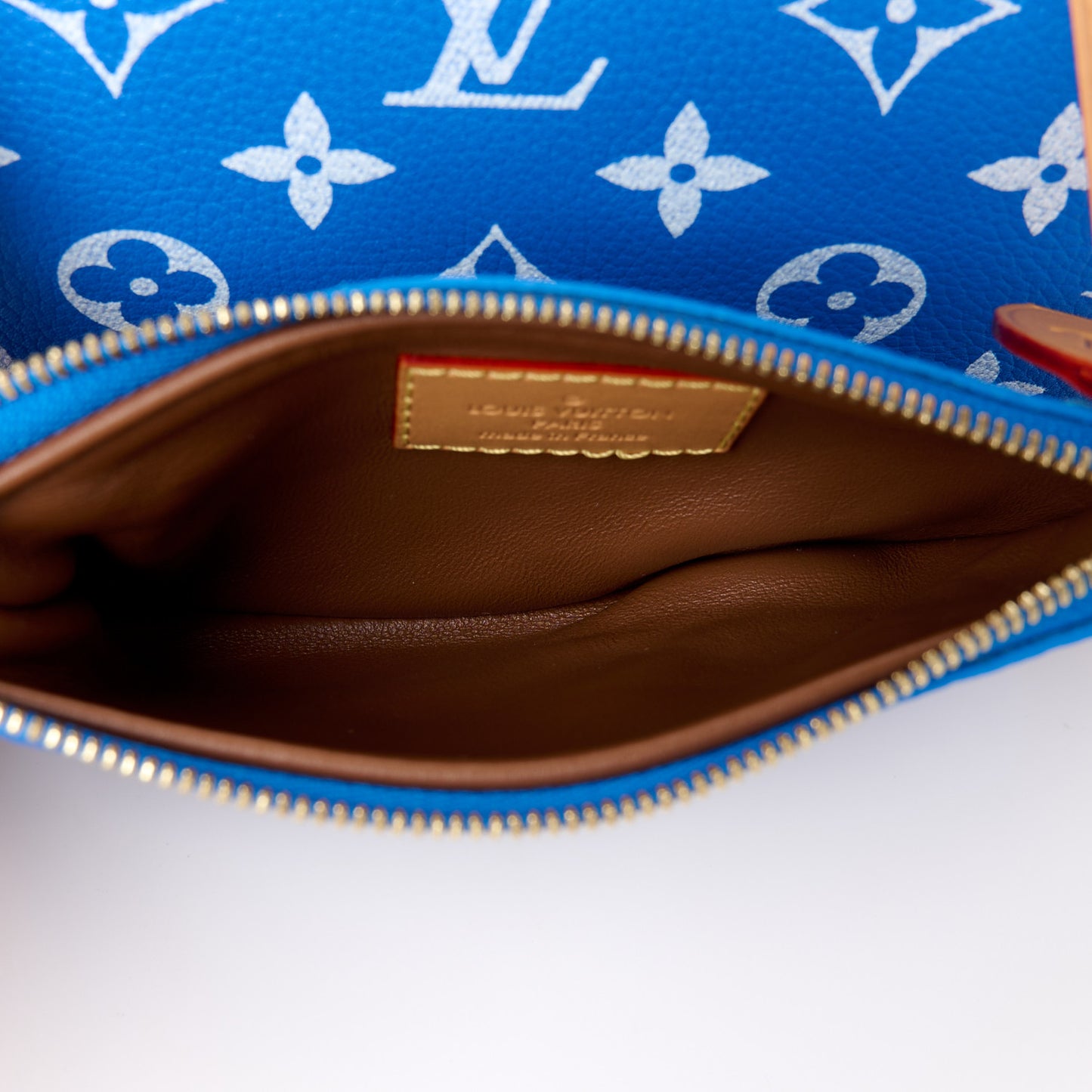 Calfskin Monogram Speedy P9 Bandouliere 25 Blue