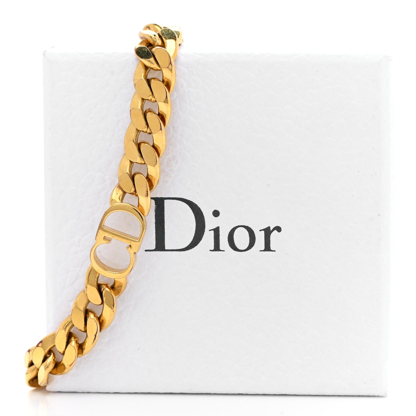 Metal CD Choker Necklace Gold