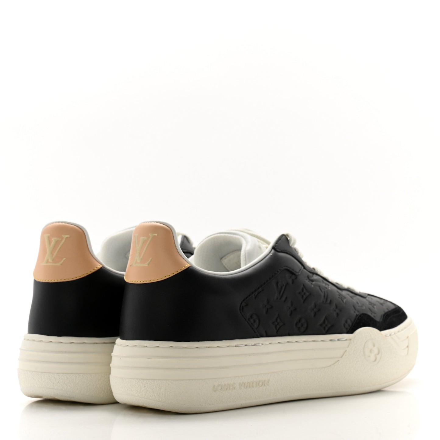 Calfskin Embossed LV Groovy Platform Sneakers 38 Black
