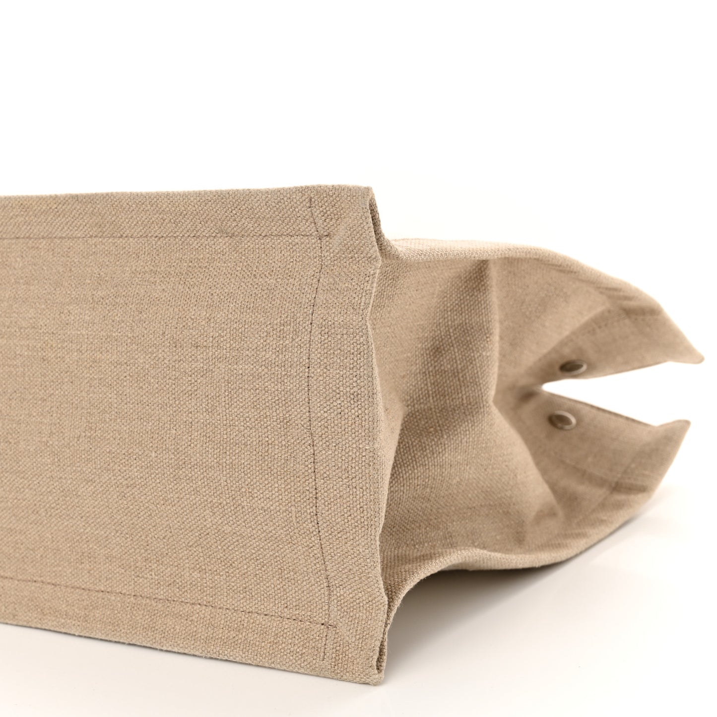 Linen Calfskin Small Rive Gauche Tote Optic White