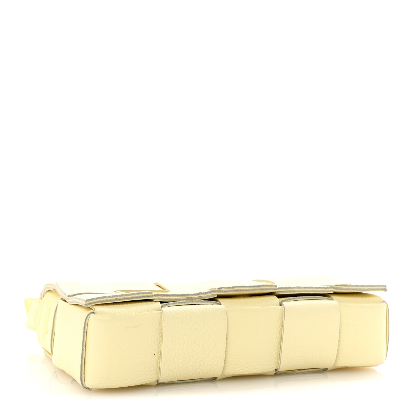 Grained Calfskin Maxi Intrecciato Cassette Crossbody Bag Ice Cream