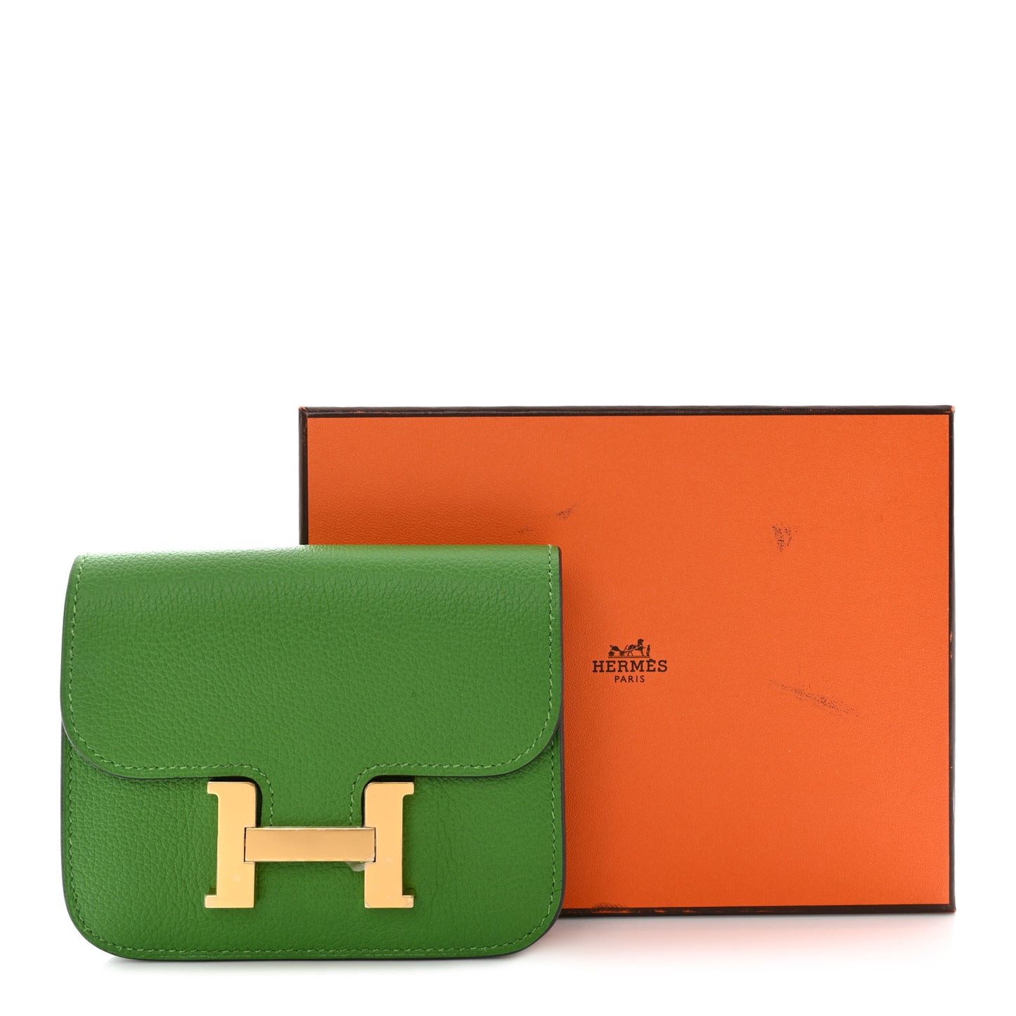 Evercolor Bi-Color Constance Slim Wallet Vert Yucca Mauve Pale