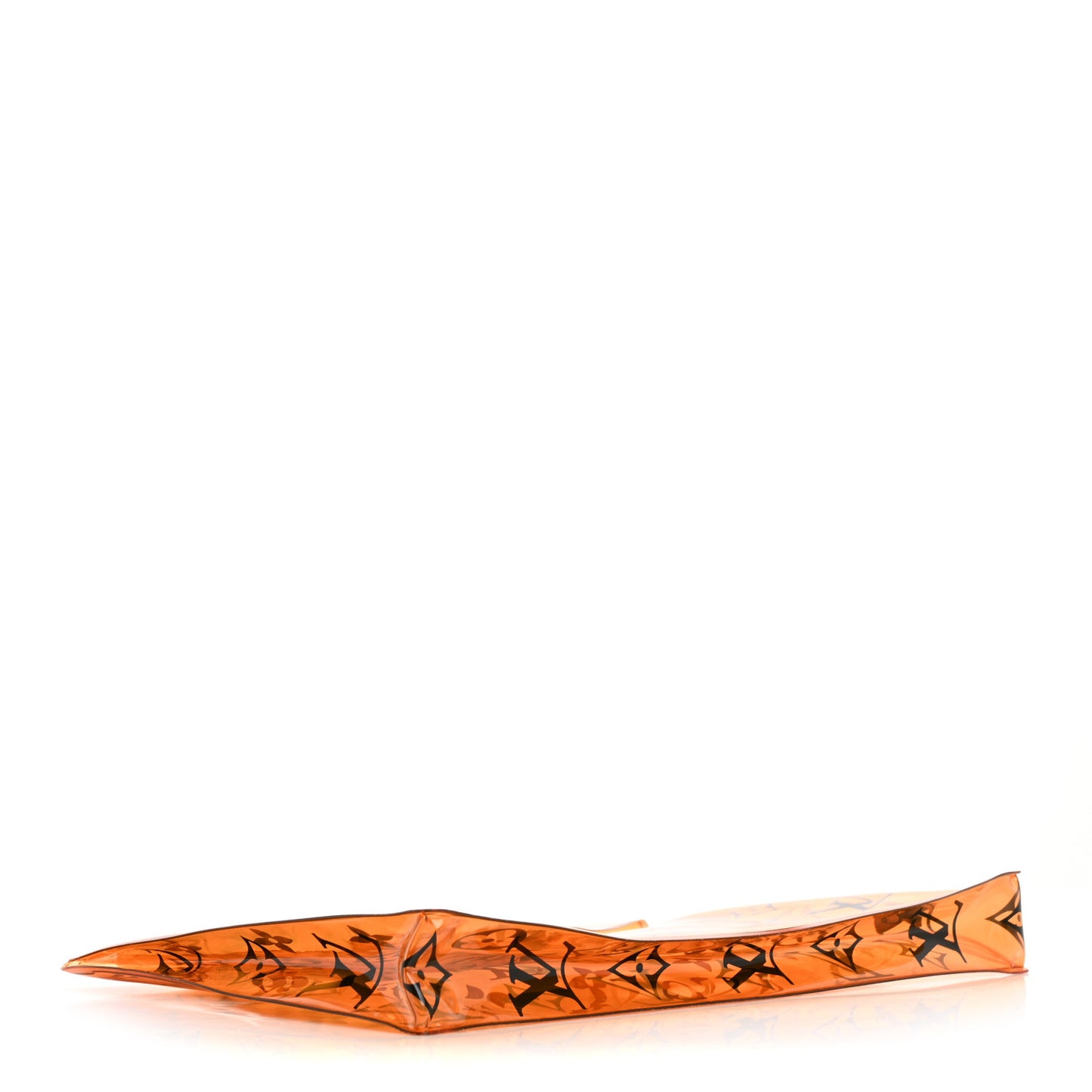 PVC Monogram Printed Envelope Pouch Orange