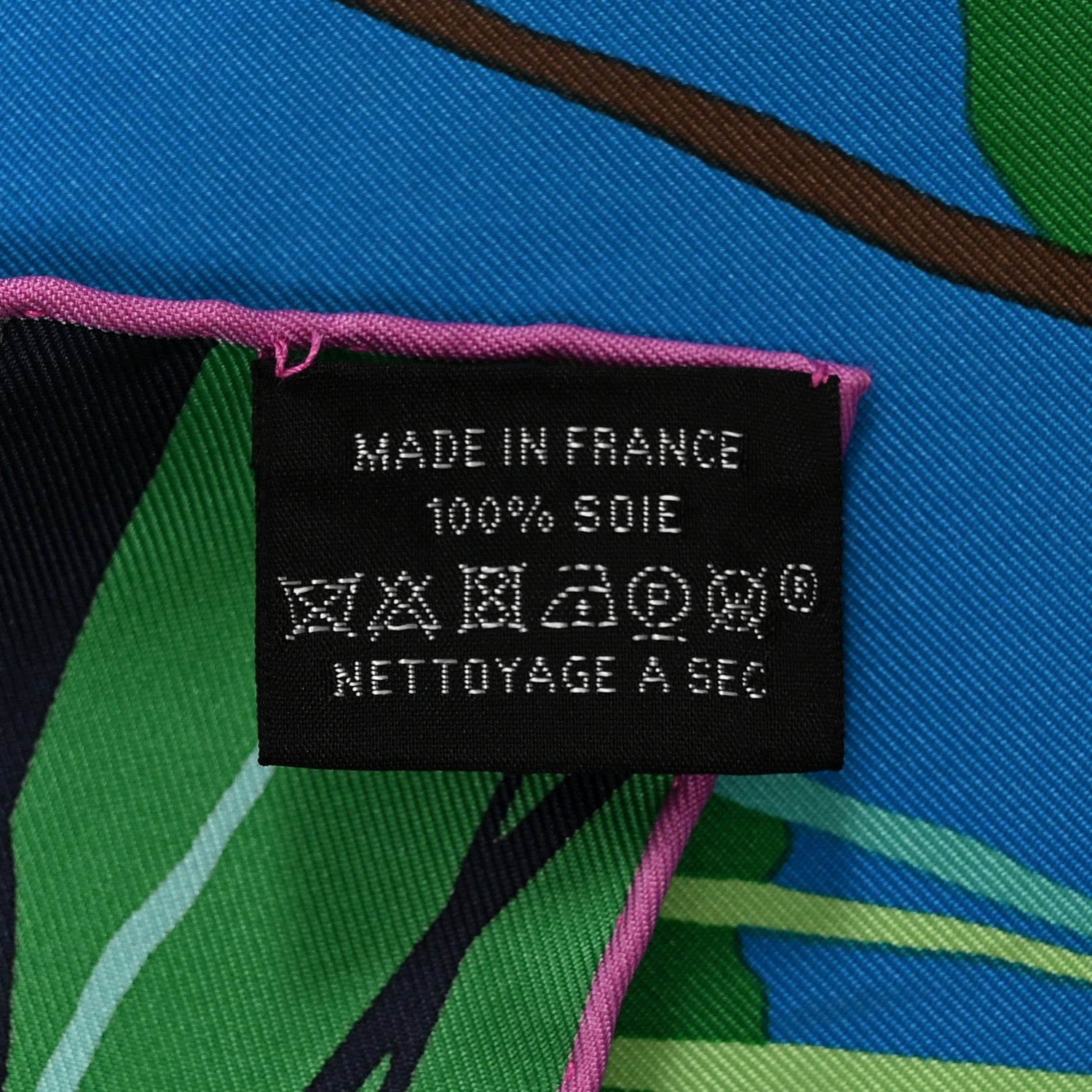 Hermes Silk En Liberte Scarf 90 Bleu Moyen Vert 3 of 8