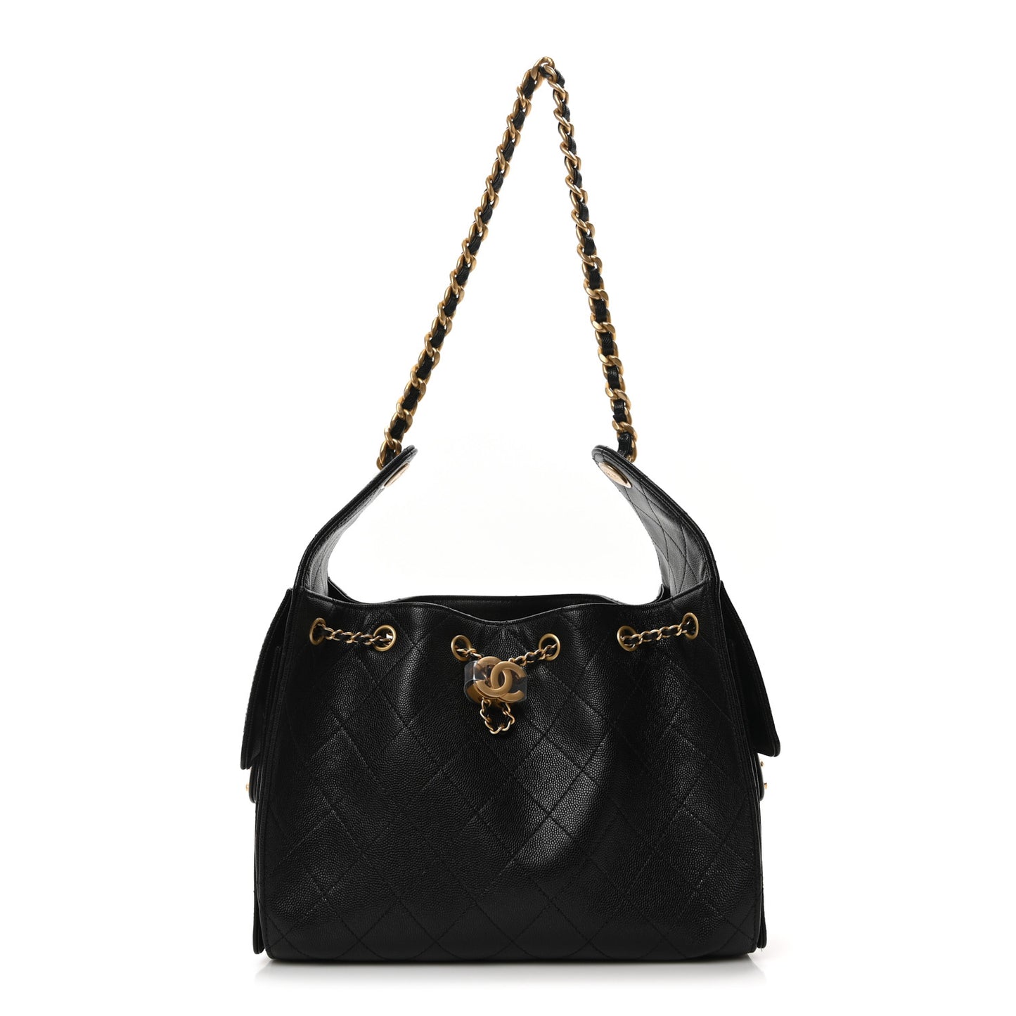 Caviar Quilted Small Chanel 25 Handbag Black